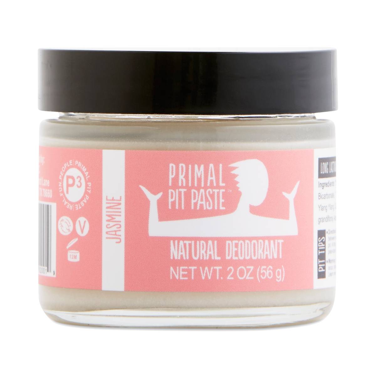 Primal Pit Paste Natural Deodorant Jar, Jasmine Thrive Market