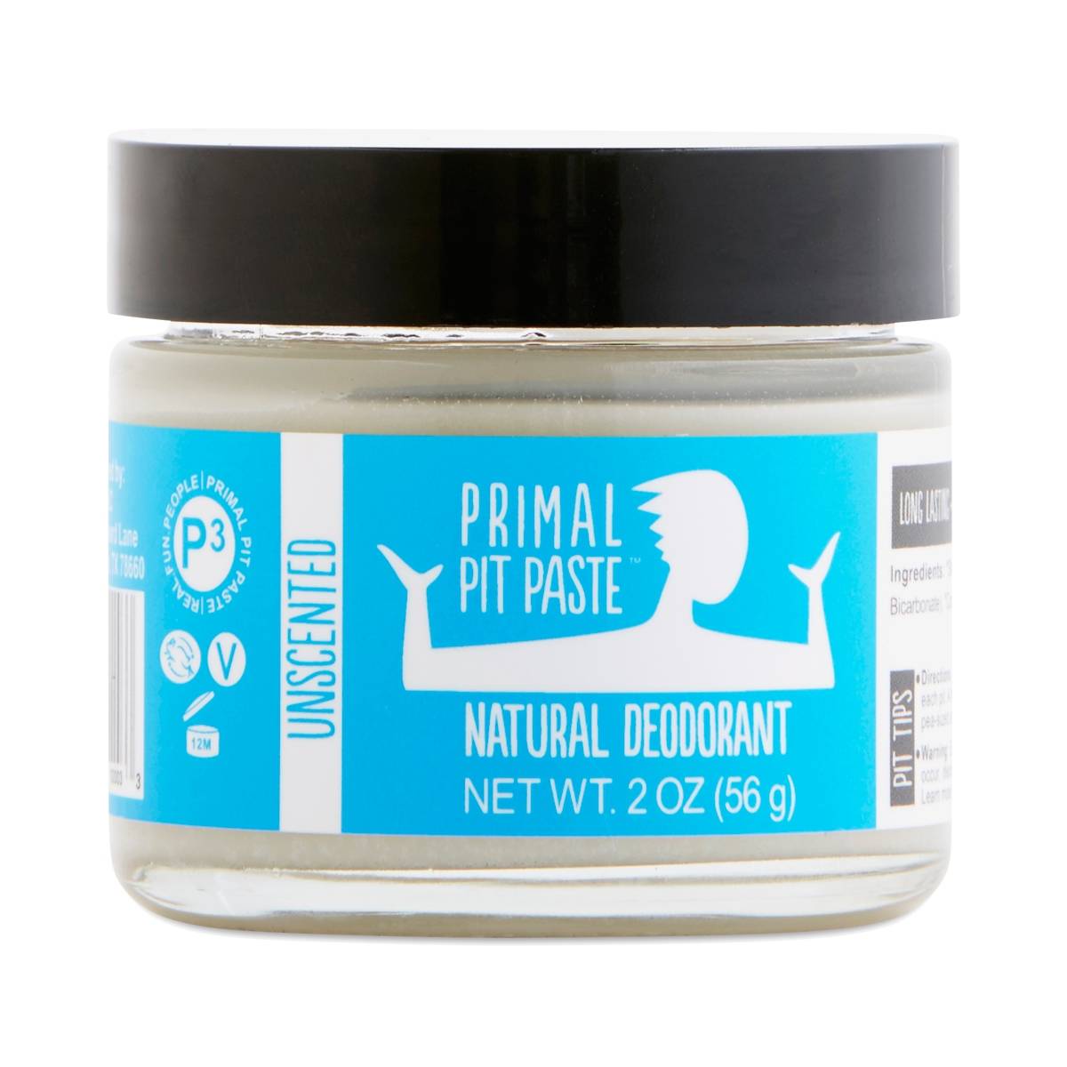 Primal Pit Paste Natural Deodorant Jar Unscented Thrive Market