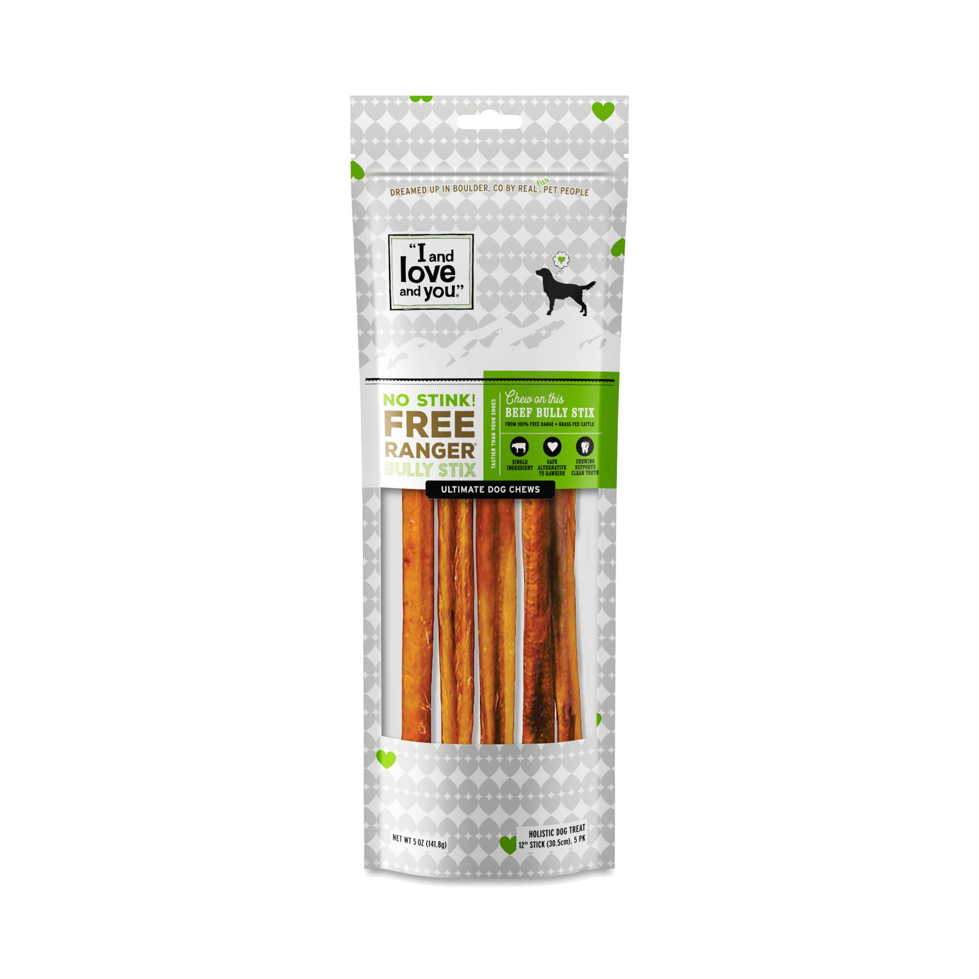 No Stink! Free Ranger Bully Stix Dog Chews, Beef