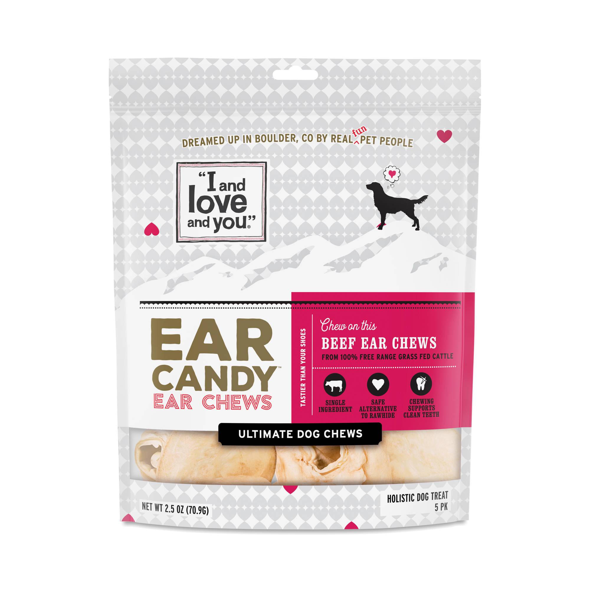 Ear Candy Beef Ear Chews Dog Chew Treats