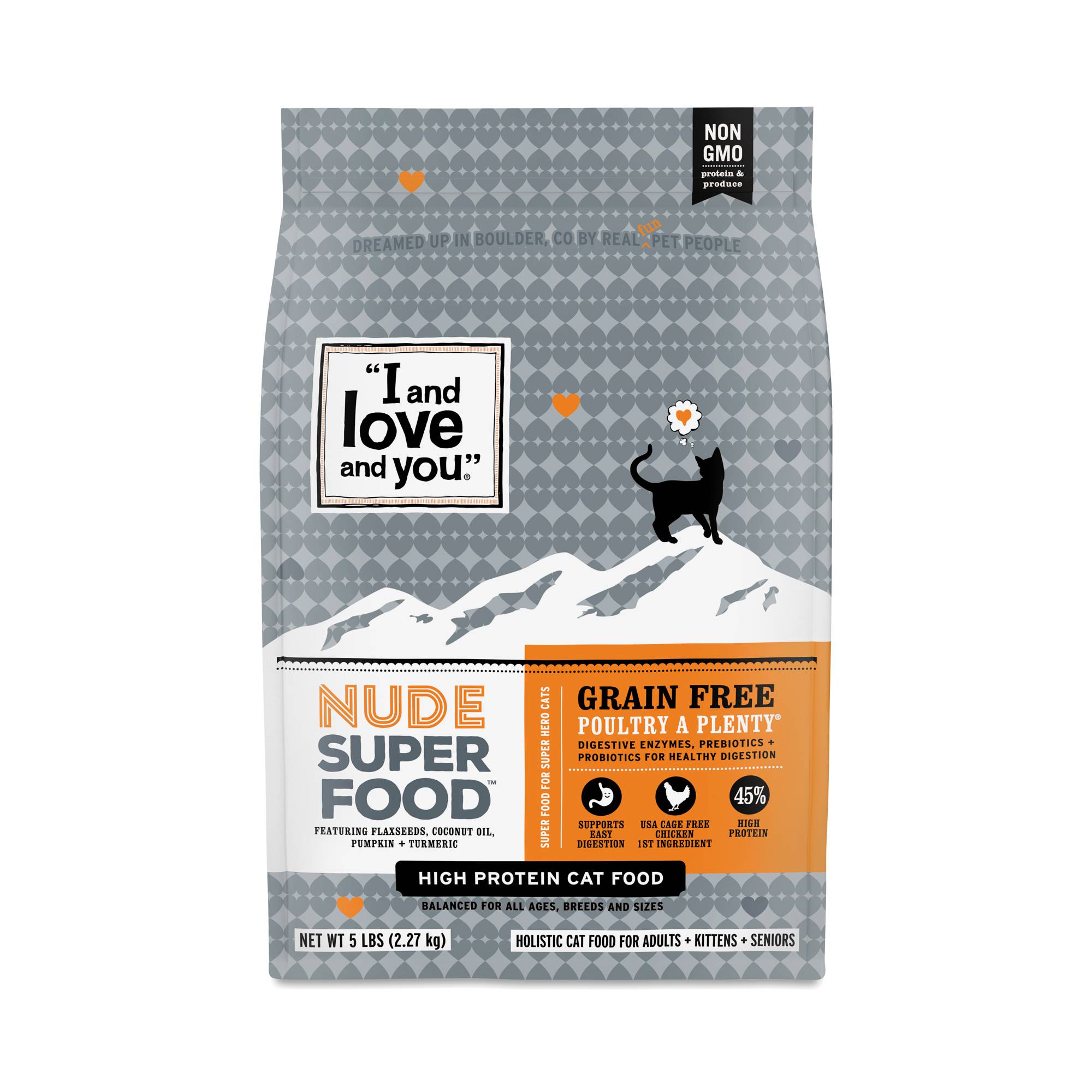 Nude Food Cat Kibble, Poultry A Plenty