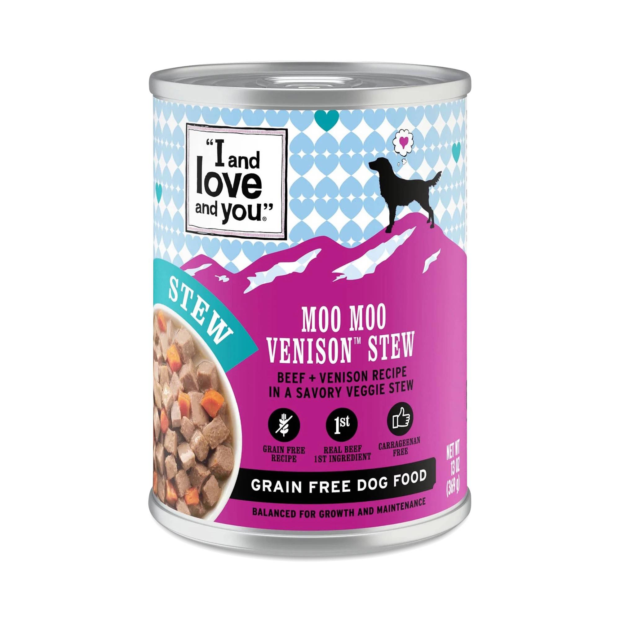 Canned Dog Food, Moo Moo Venison Stew