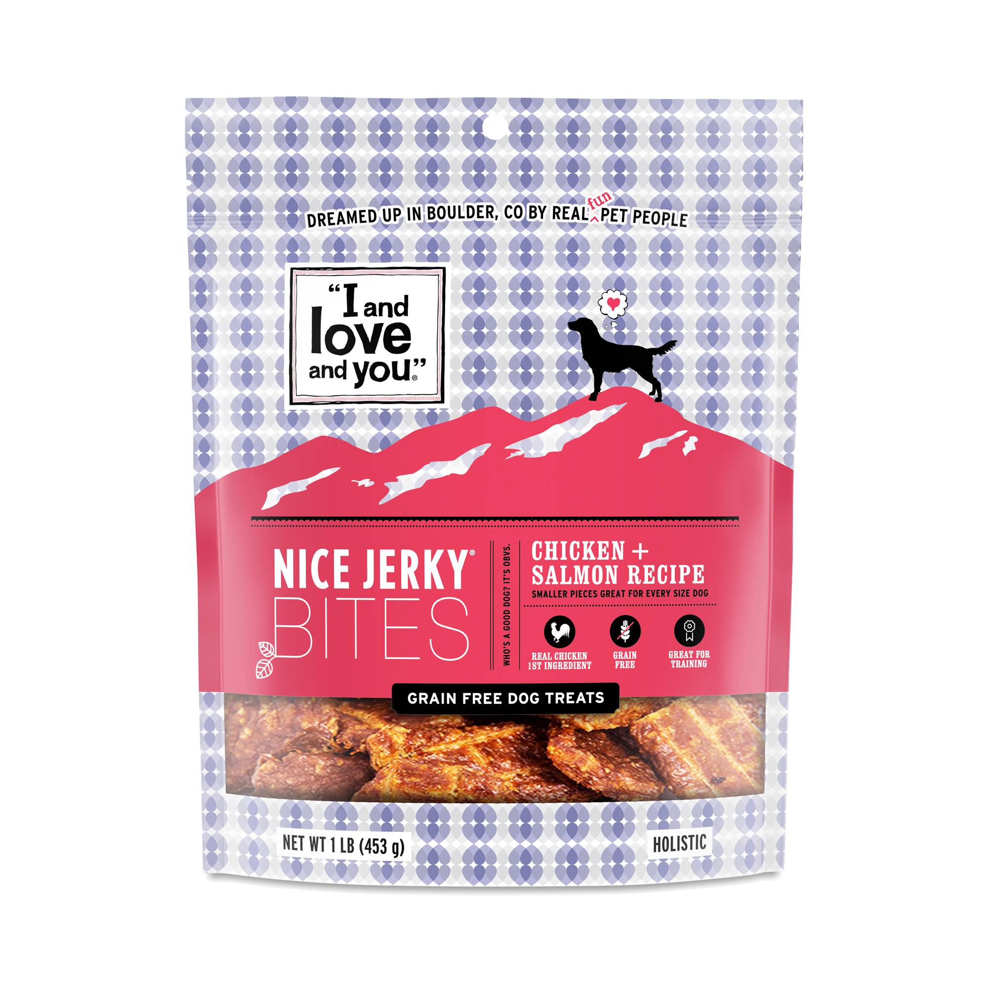 Jerky Dog Treats, Chicken & Salmon
