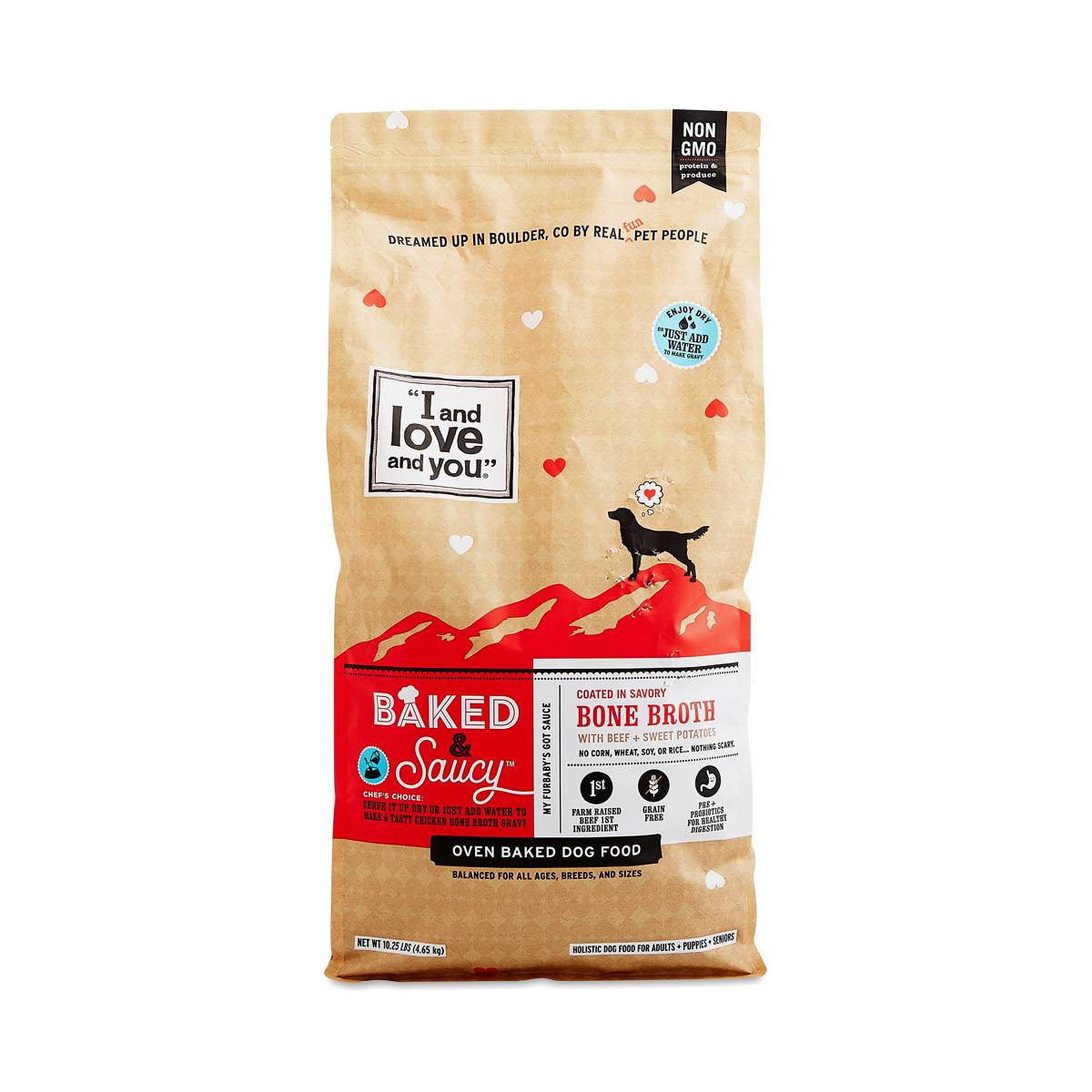 Baked & Saucy Dry Dog Food, Beef + Sweet Potato 10+ lbs