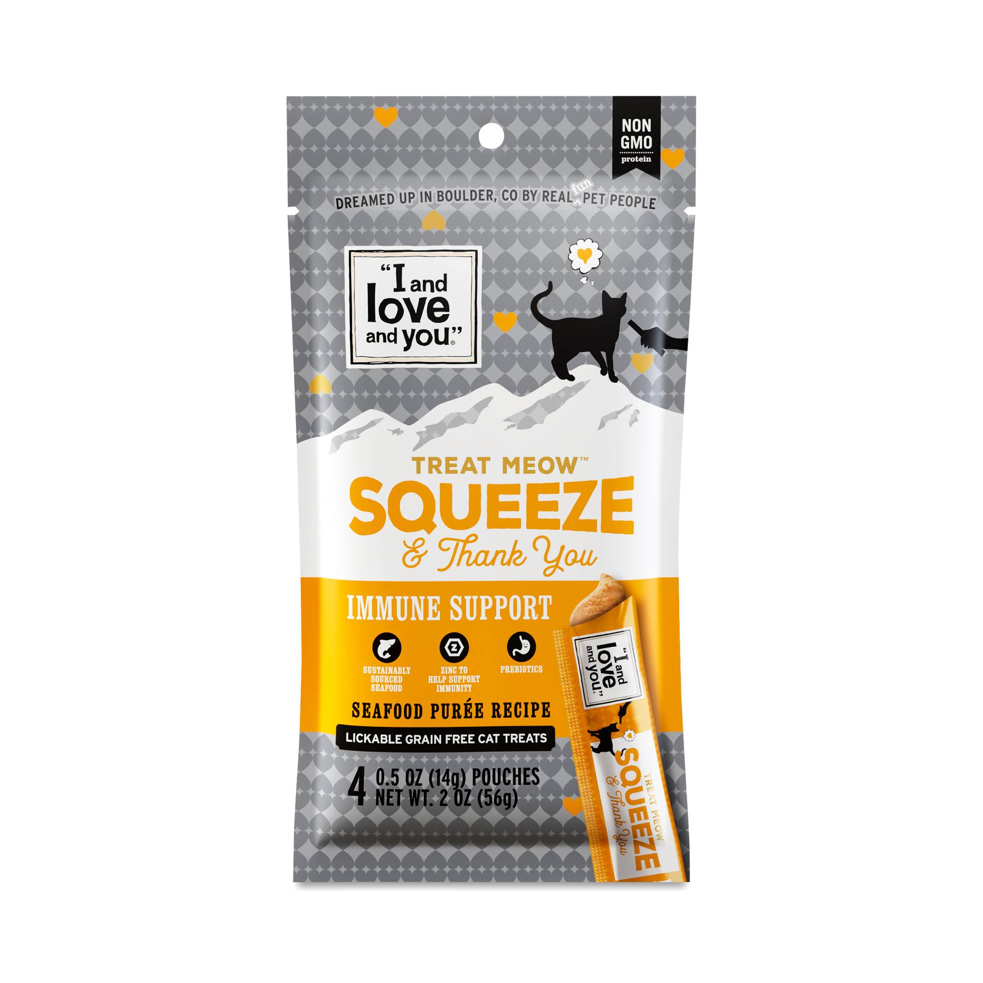 Treat Meow Lickable Cat Treat, Immune Support Seafood Puree Recipe