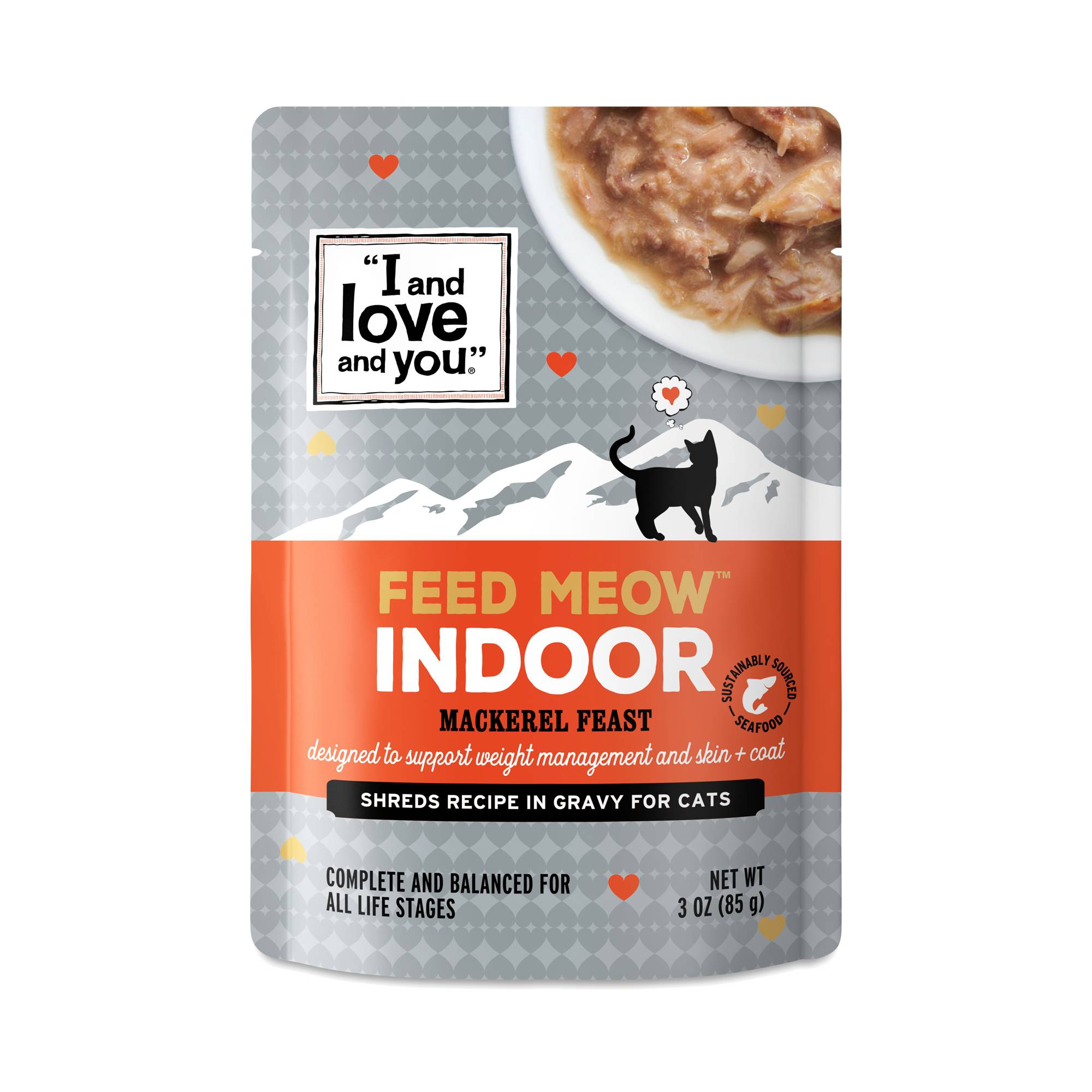 Feed Meow Wet Cat Food, Mackerel Shreds