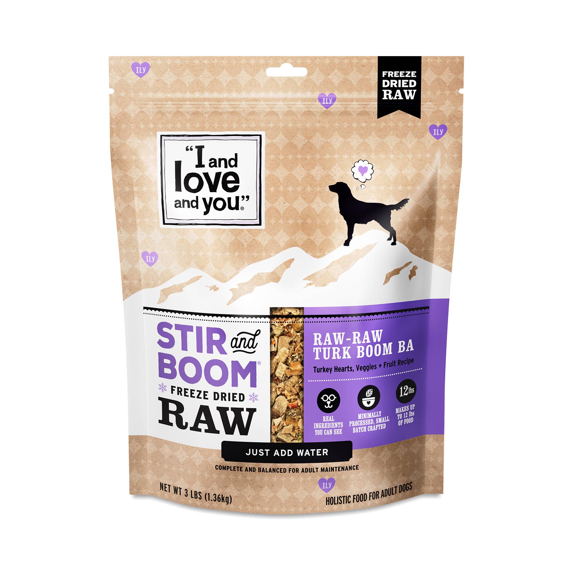 Stir & Boom Freeze Dried Raw Dog Food, Turkey