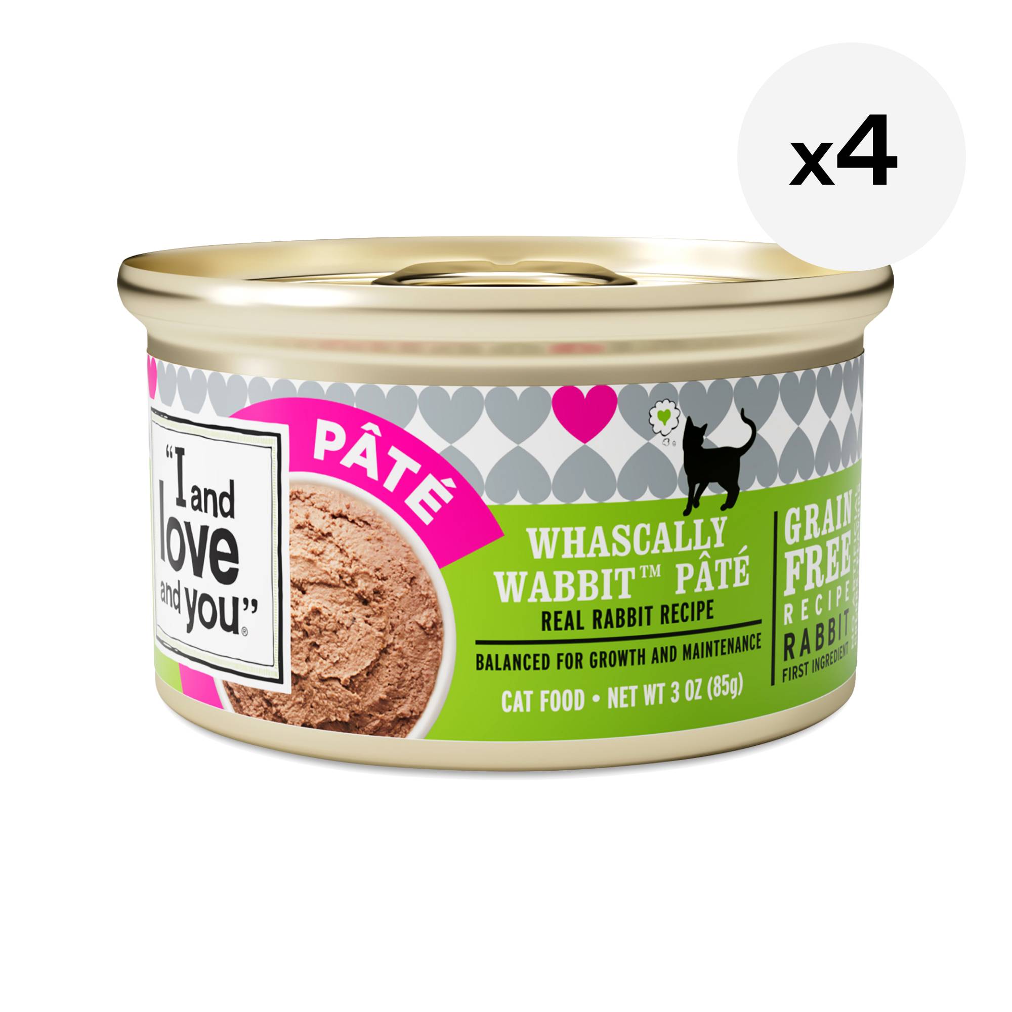 Wet Cat Food, Whascally Wabbit Pâté, Multipack