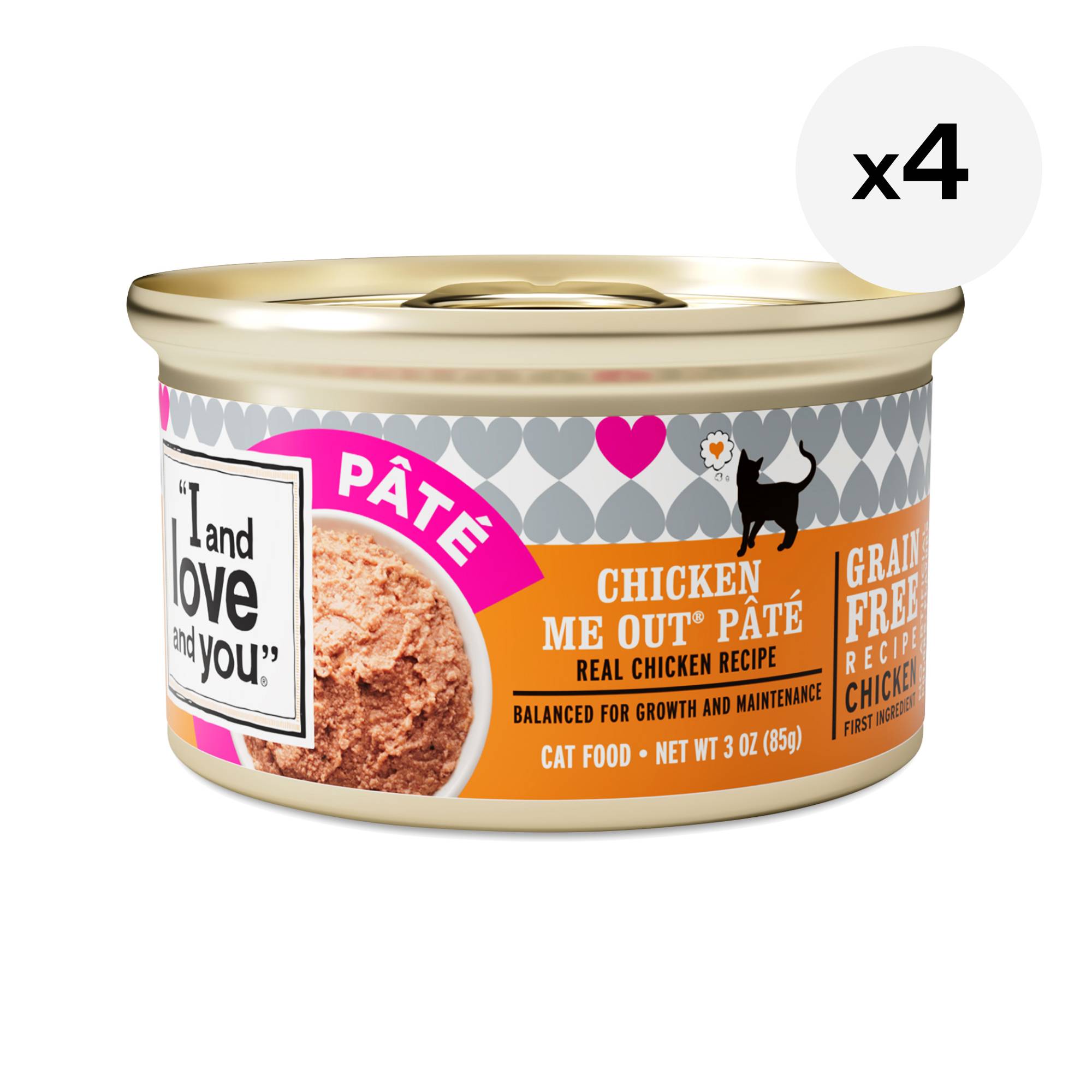 Wet Cat Food, Chicken Me Out Pâté, Multipack