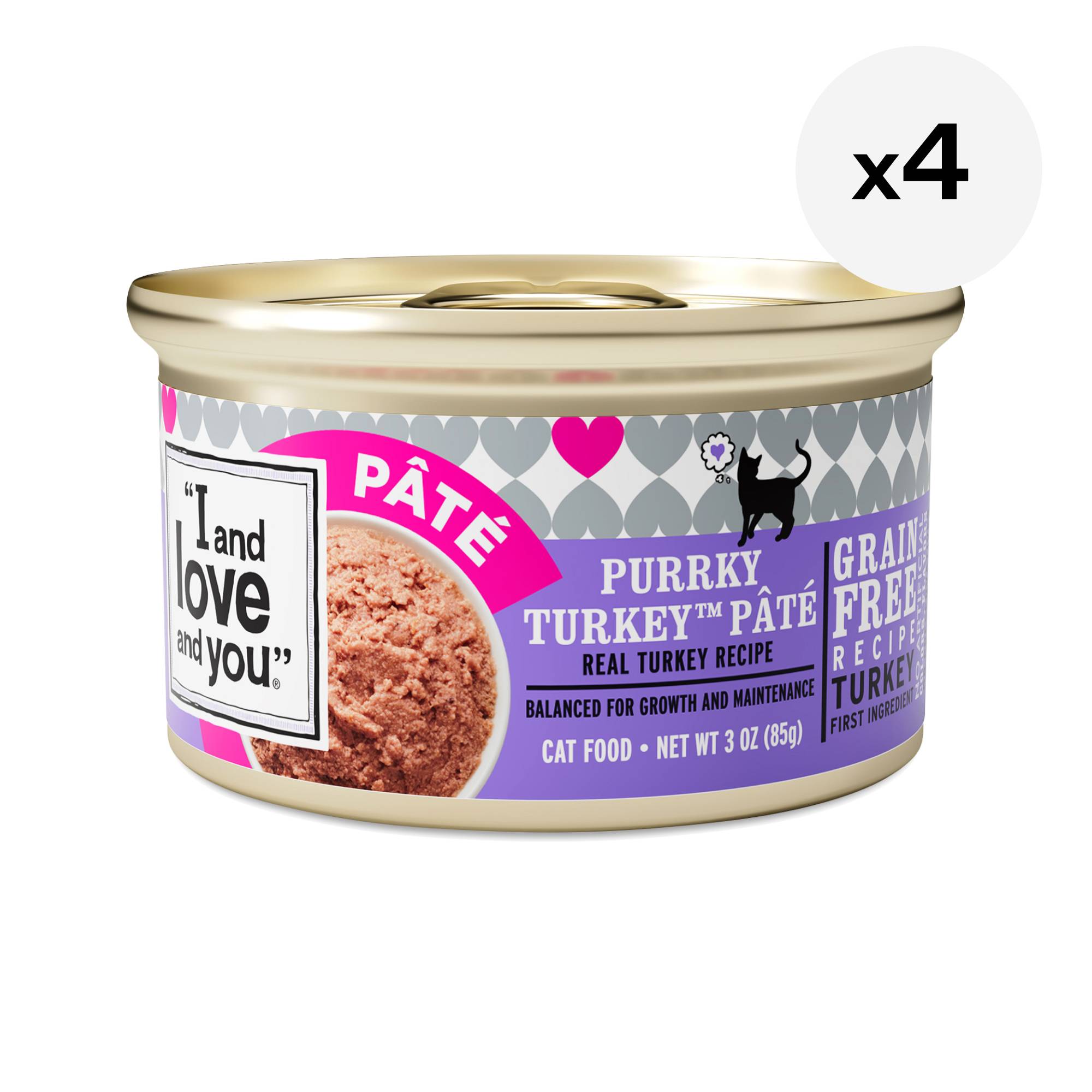 Wet Cat Food, Purrky Turkey Pâté, Multipack