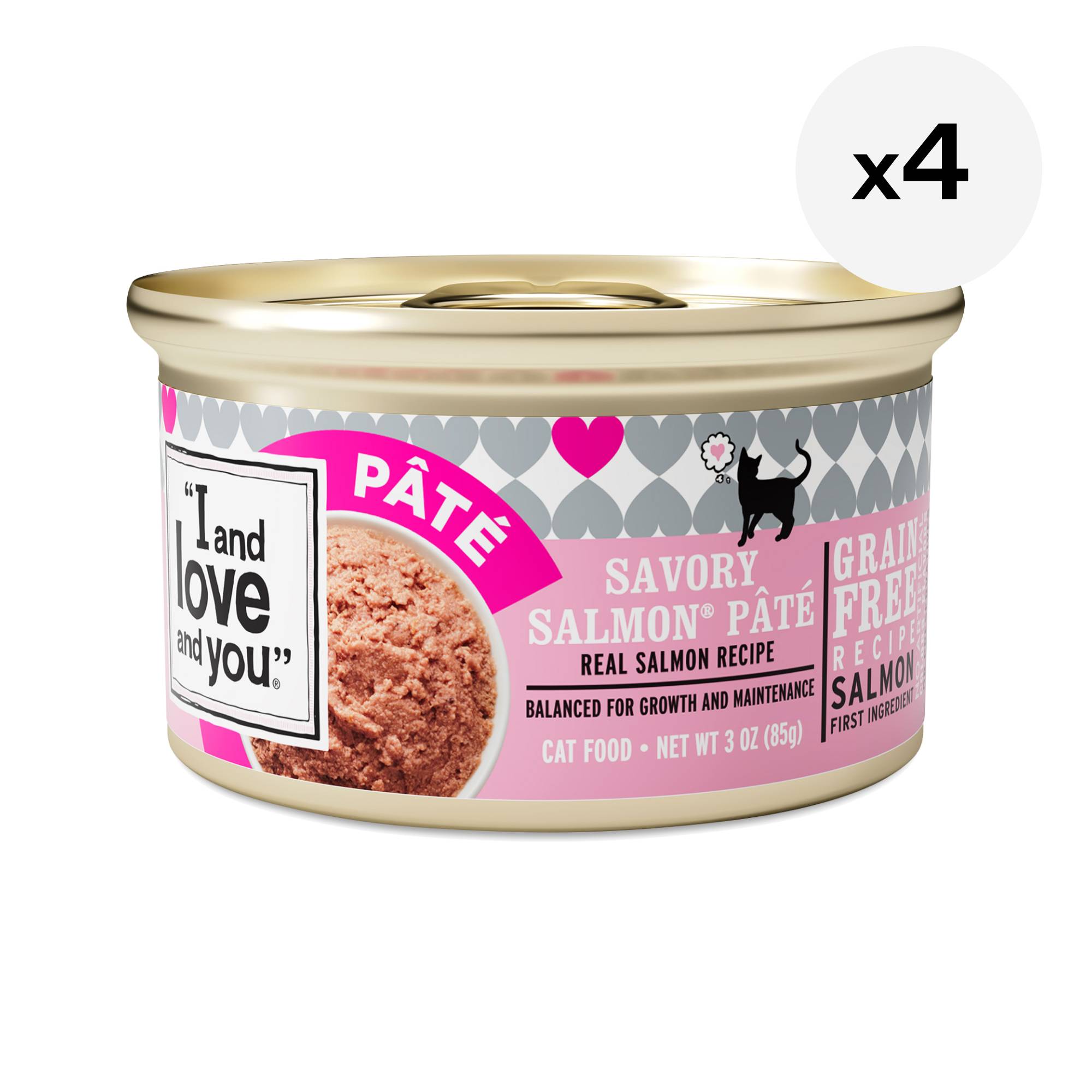 Wet Cat Food, Savory Salmon Pâté, Multipack
