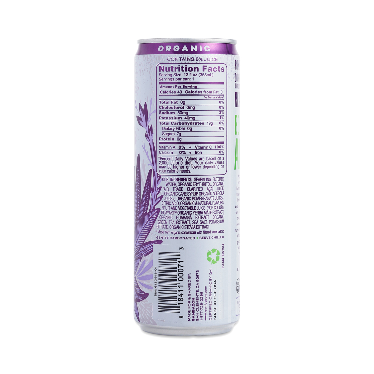 Acai Berry Energy Drink by Sambazon - Thrive Market
