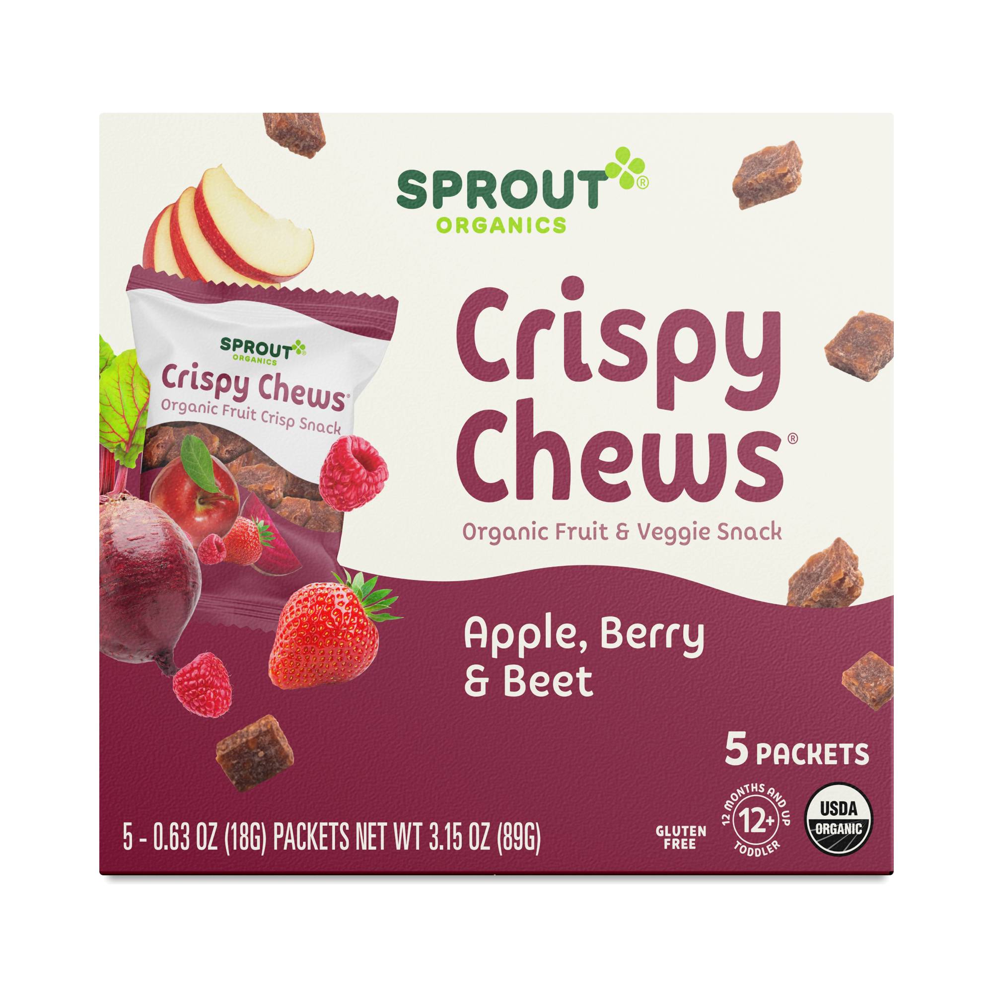 Crispy Chews Fruit & Veggie Snack, Apple, Berry & Beet