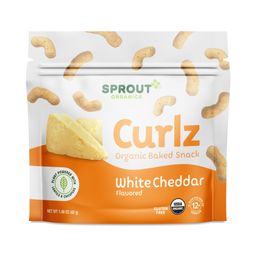Curlz Baked Snack, White Cheddar