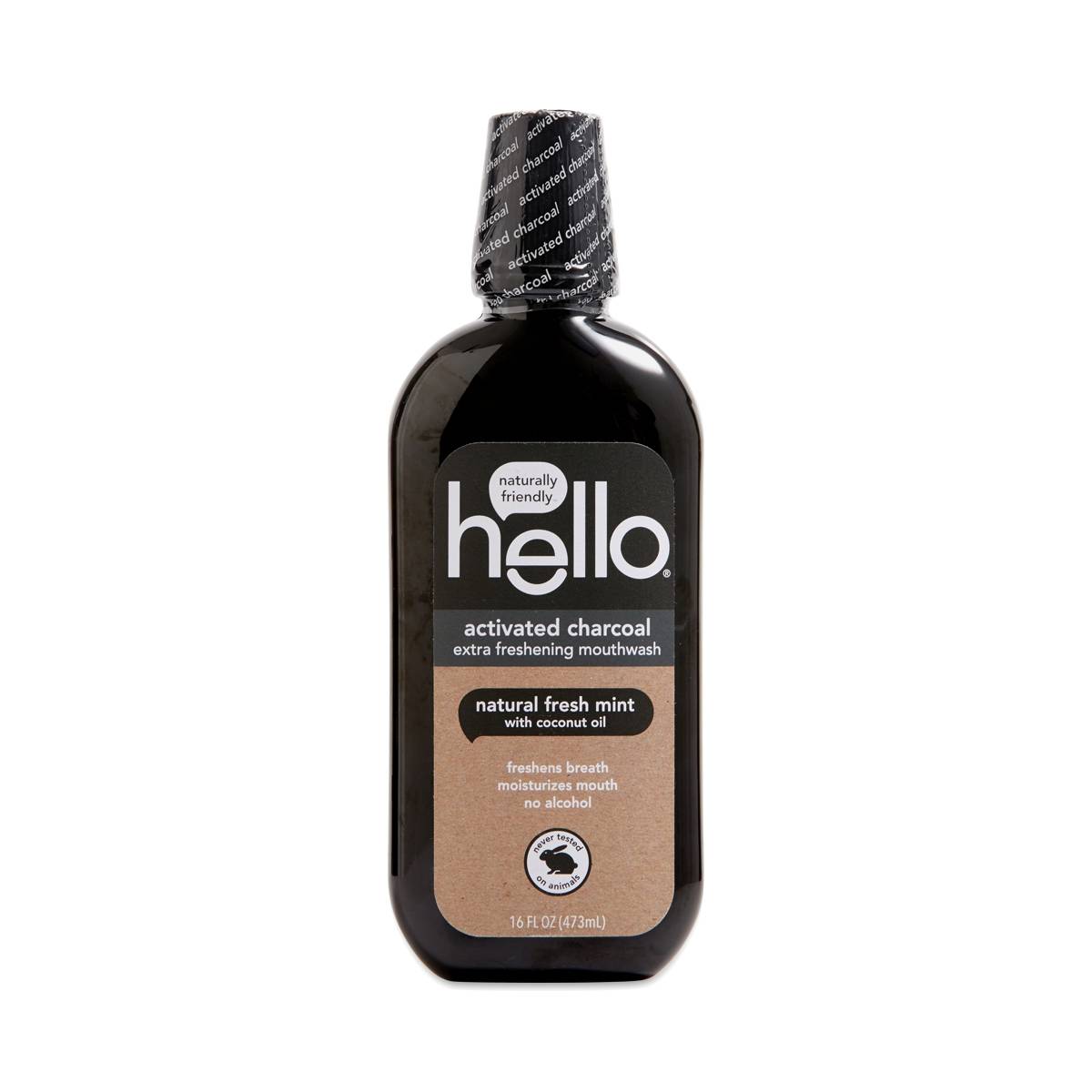 Hello Activated Charcoal Extra Freshening Mouthwash Thrive Market