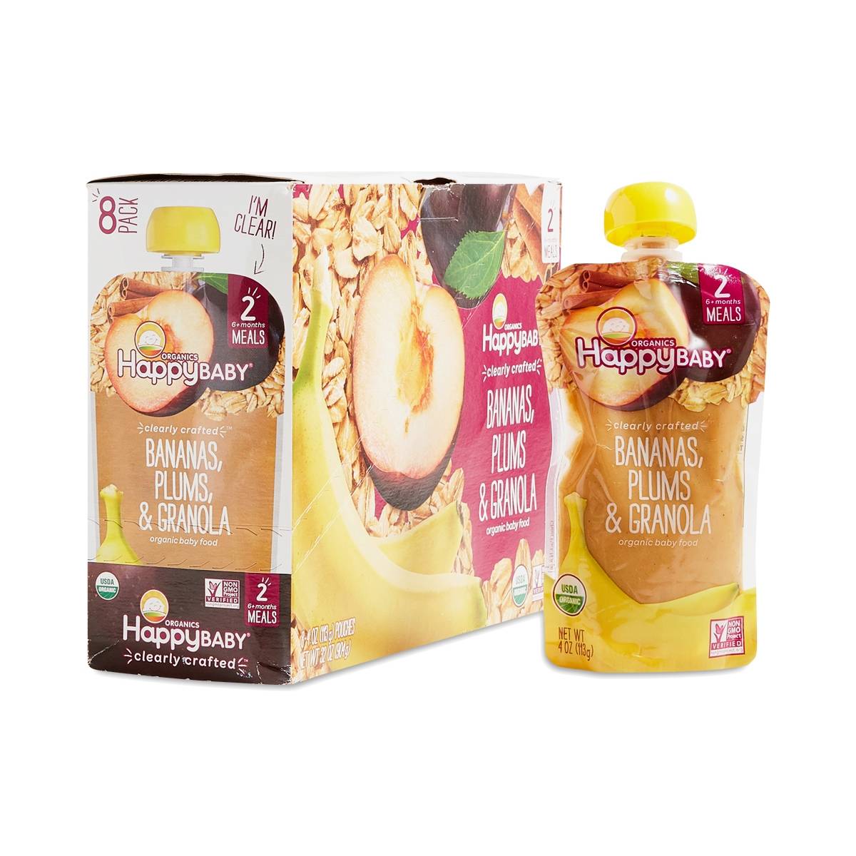 Happy Baby Bananas, Plums & Granola Organic Baby Food Thrive Market