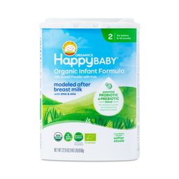 Happy Baby Stage 2 Organic Infant Milk-Based Formula with Iron