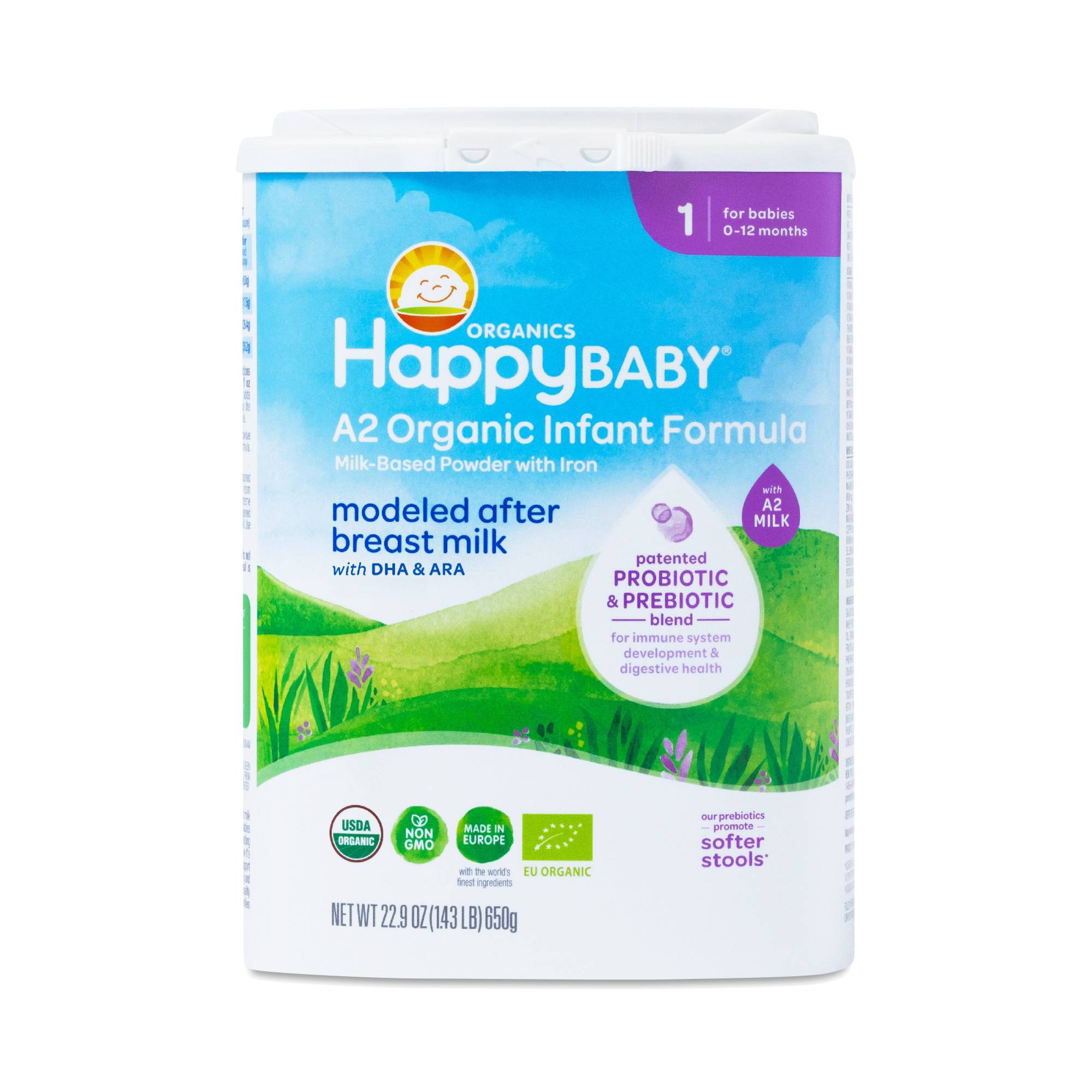 Happy Baby Stage 1 A2 Organic Infant Milk-Based Formula with Iron