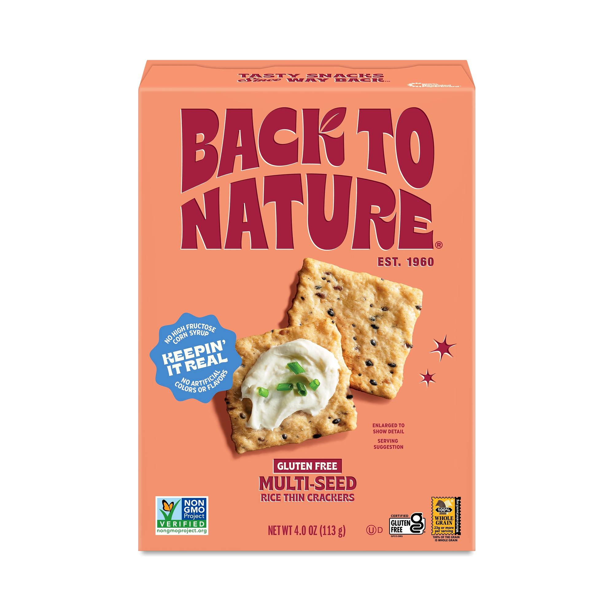 Gluten Free Rice Thin Crackers, Multi-Seed