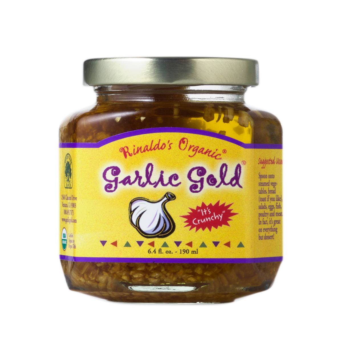 Crunchy Organic Garlic Olive Oil Mix by Garlic Gold Thrive Market