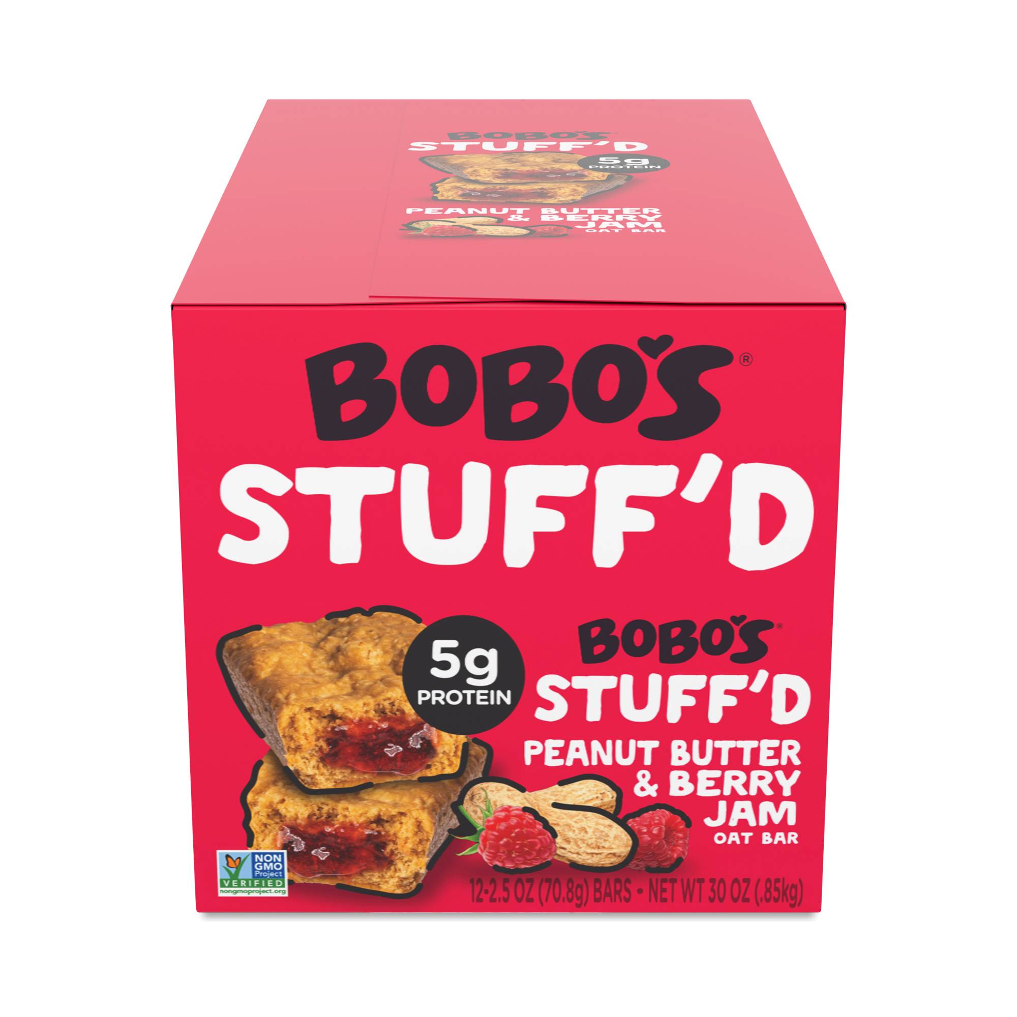 Stuff'd Oat Bars, Peanut Butter & Berry Jam