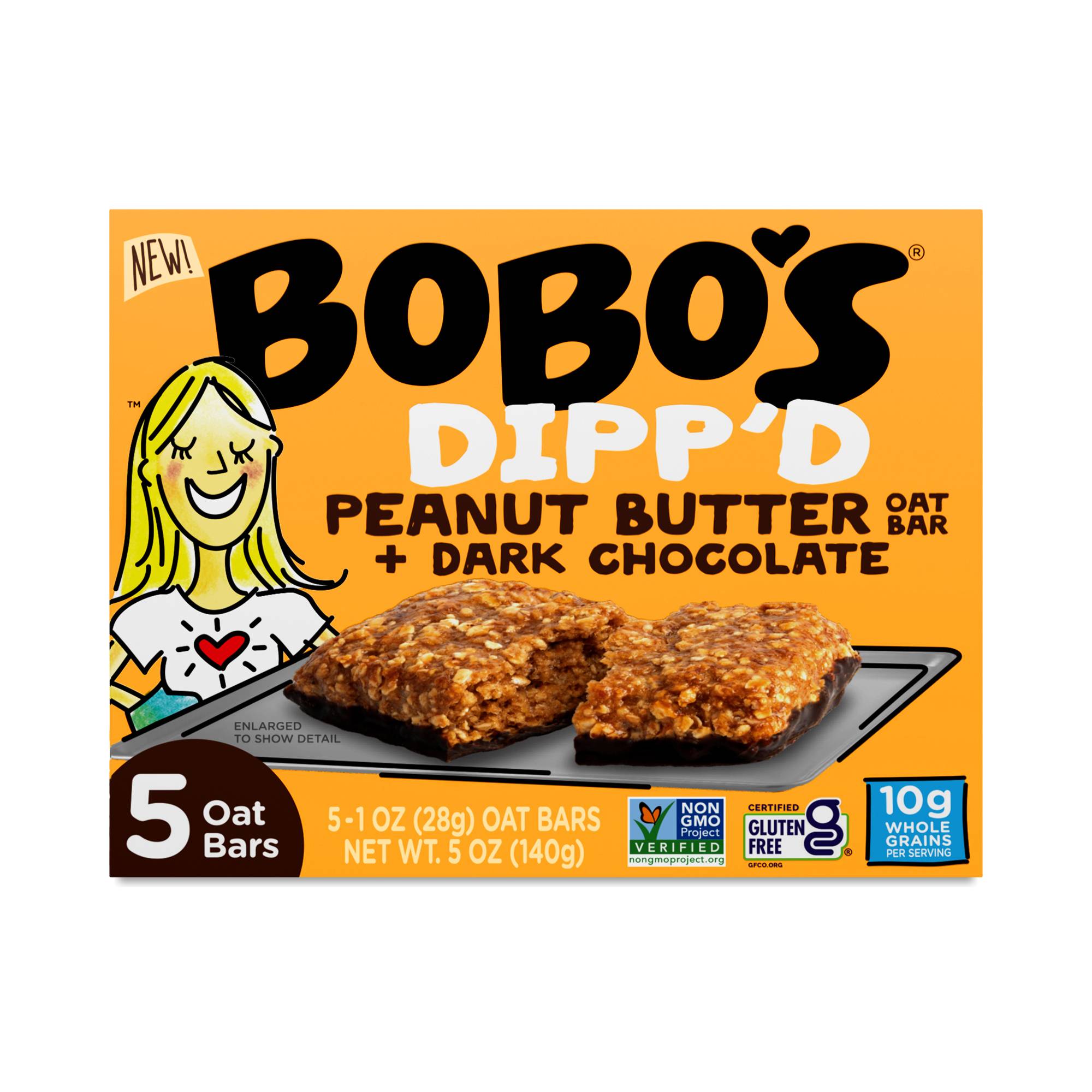 Dipp'd Oat Bars, Peanut Butter & Dark Chocolate