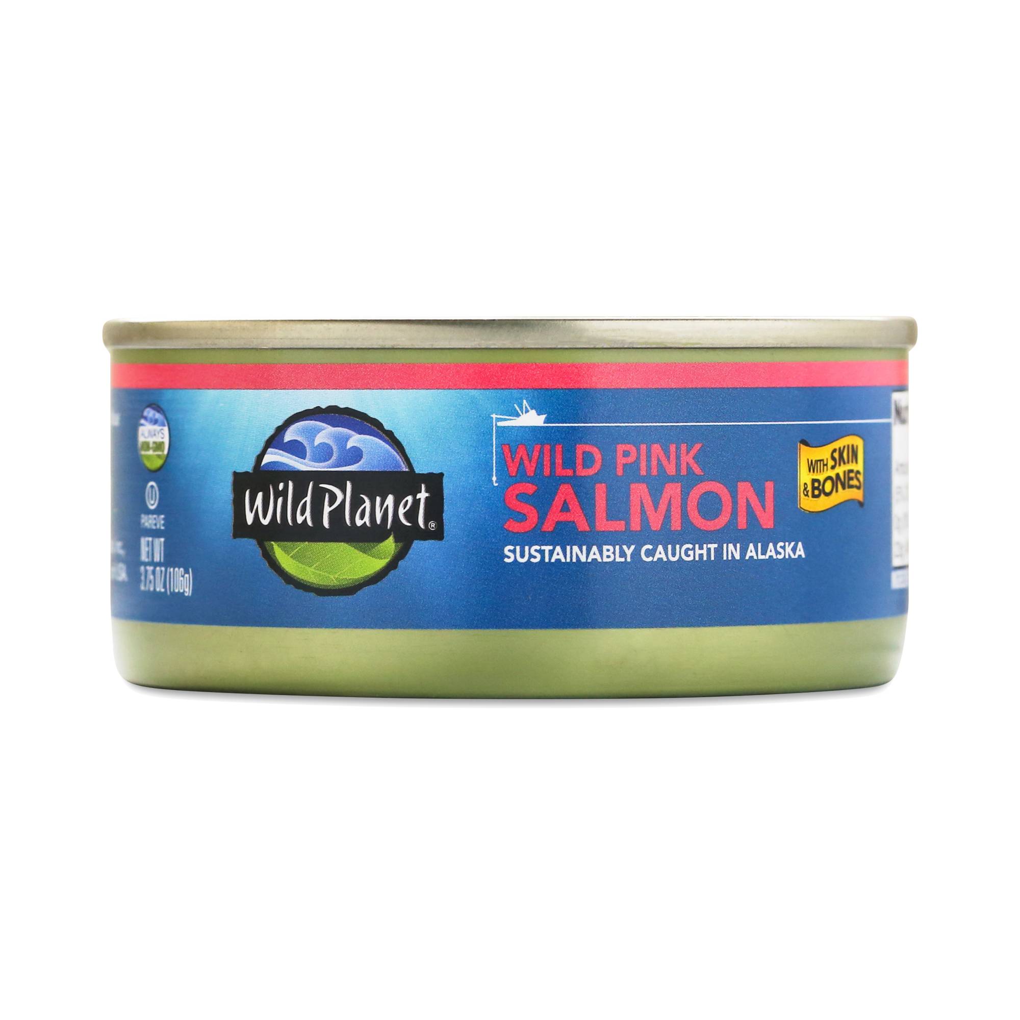 Wild Pink Salmon, with Skin & Bones