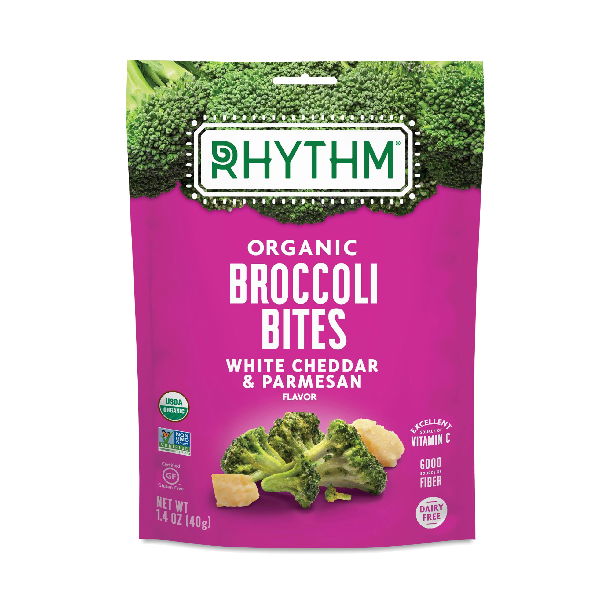 Rhythm Organic Broccoli Bites, White Cheddar & Parmesan Thrive Market