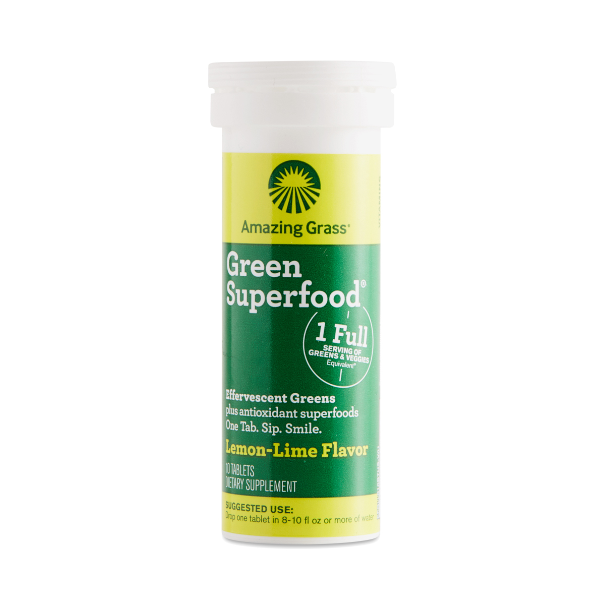 Green Superfood Effervescent Tablets, Lemon Lime Thrive Market