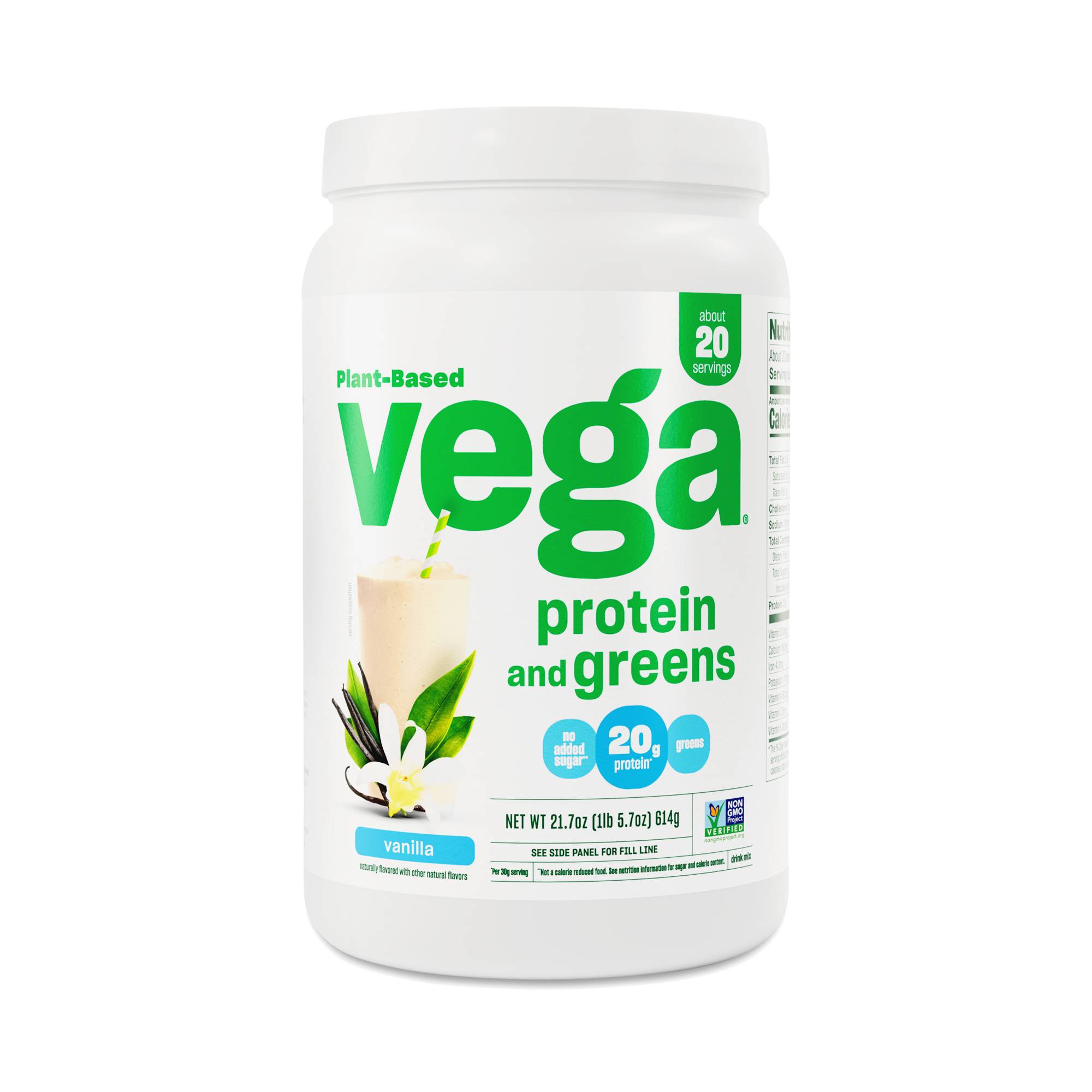 Plant-Based Protein Powder and Greens, Vanilla