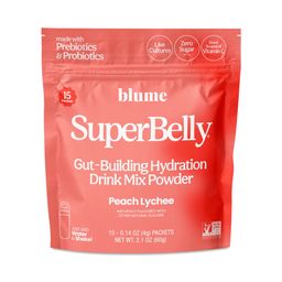 SuperBelly Gut-Building Hydration Powder, Peach Lychee