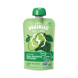 Little Brainiac Brain Squeezies, Apple, Spinach & Pear