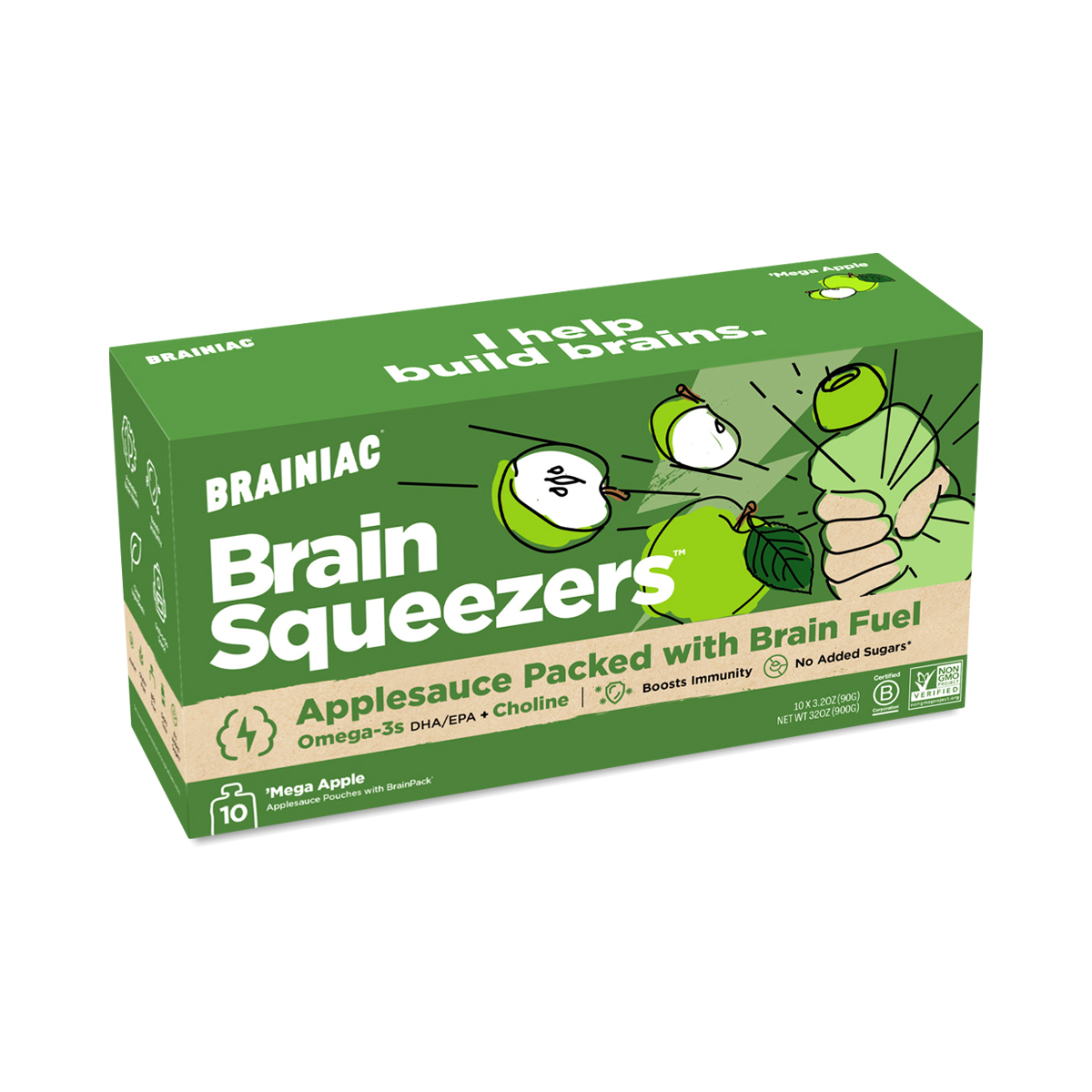 Brainiac Applesauce with BrainPack, Apple Thrive Market