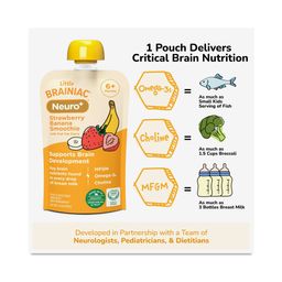 Little Brainiac Neuro+ Super Smoothie, Strawberry Banana