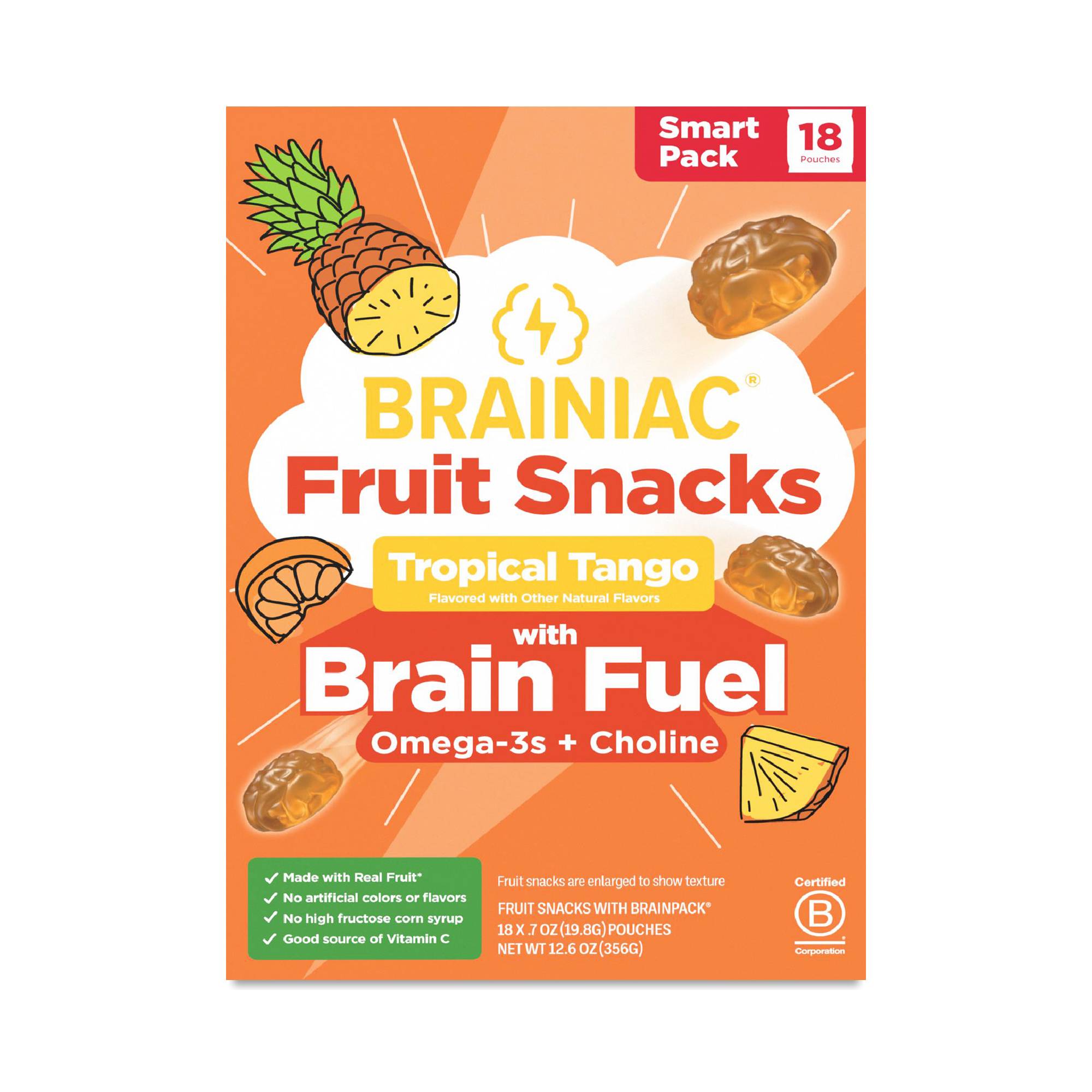 Fruit Snacks with BrainPack, Tropical Tango
