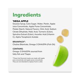 Fruit Snacks With BrainPack, Mega Apple