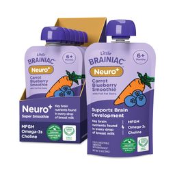 Little Brainiac Neuro+ Super Smoothie, Carrot Blueberry