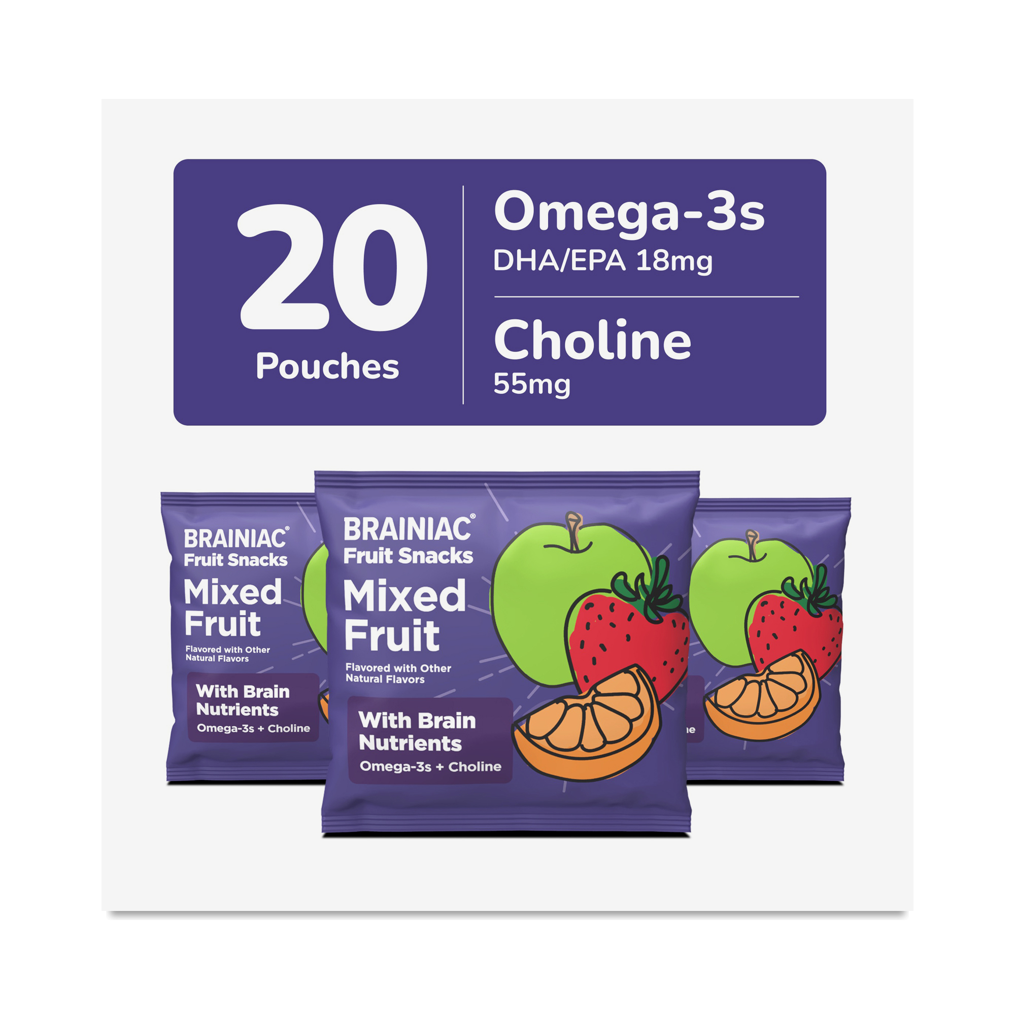 Brainiac Fruit Snacks With BrainPack, Mixed Fruit | Thrive Market