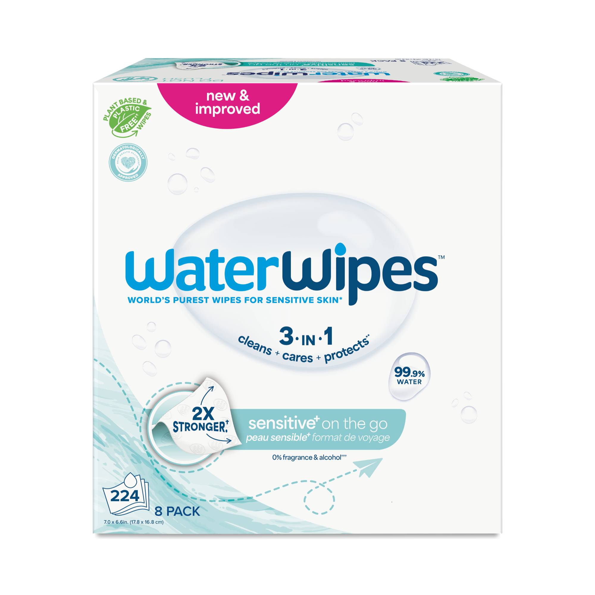 Sensitive+ On The Go Wipes, Multipack