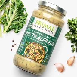 Creamy Cashew Kale Pesto Alfredo Pasta Sauce