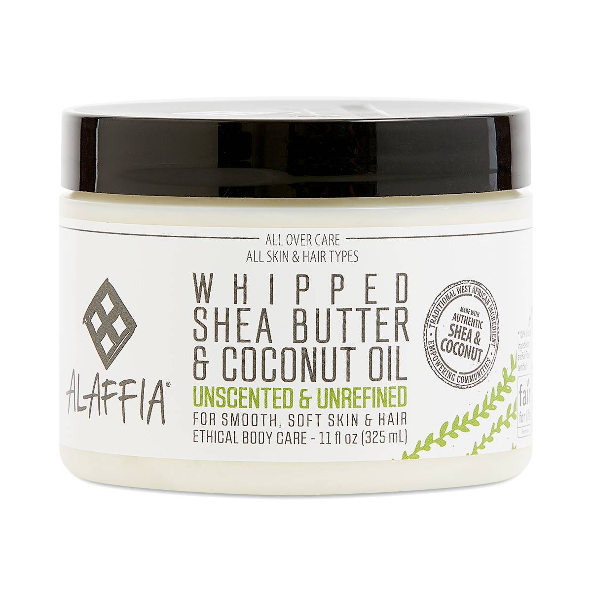 Alaffia Whipped Shea Butter & Coconut Oil, Unscented & Unrefined