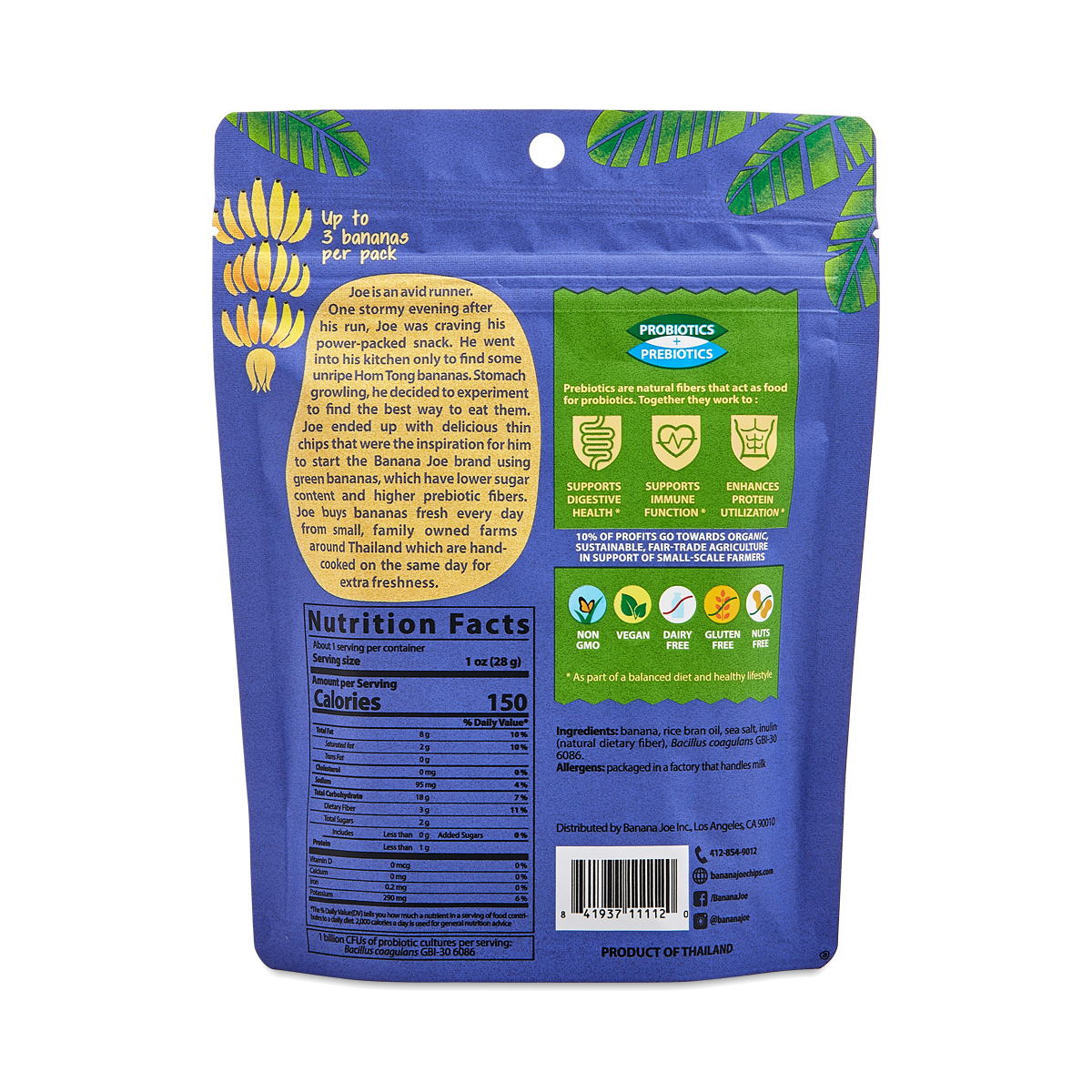 Banana Joe Banana Chips, Sea Salt Thrive Market