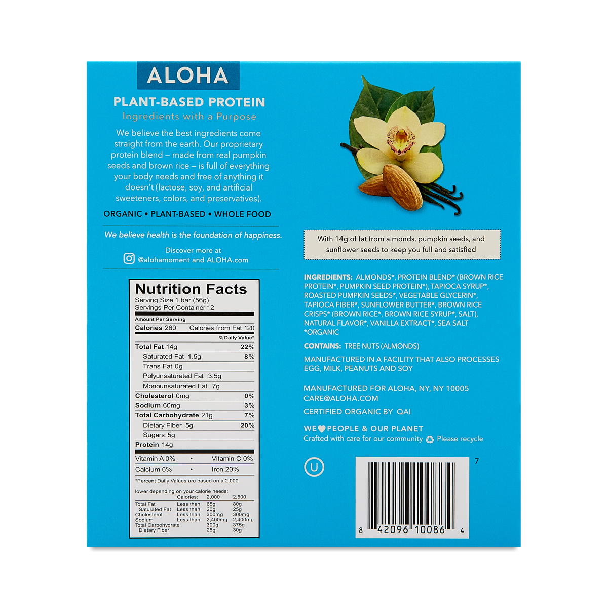 Aloha Protein Bar, Vanilla Almond Crunch Thrive Market
