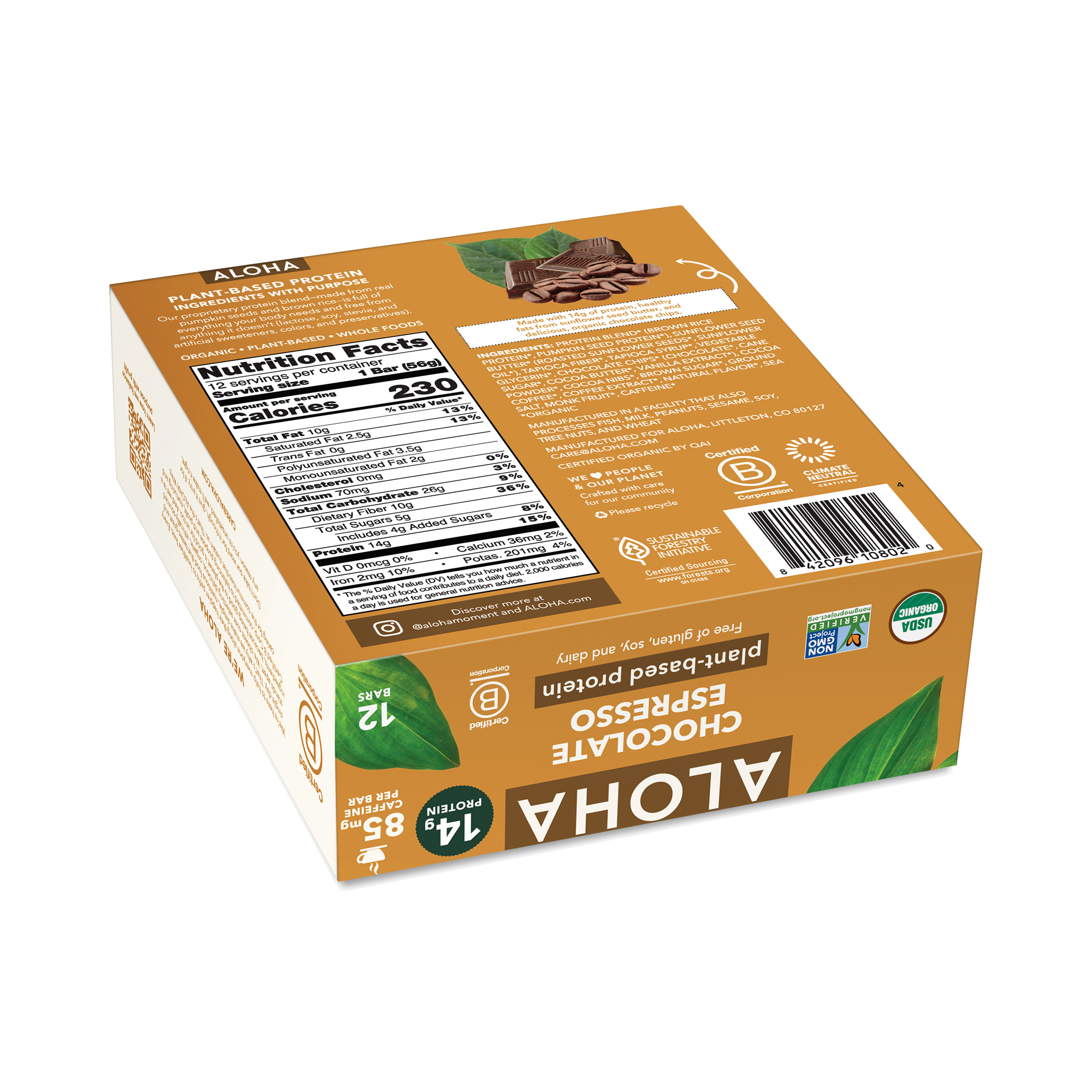 Aloha Protein Bar, Chocolate Espresso | Thrive Market