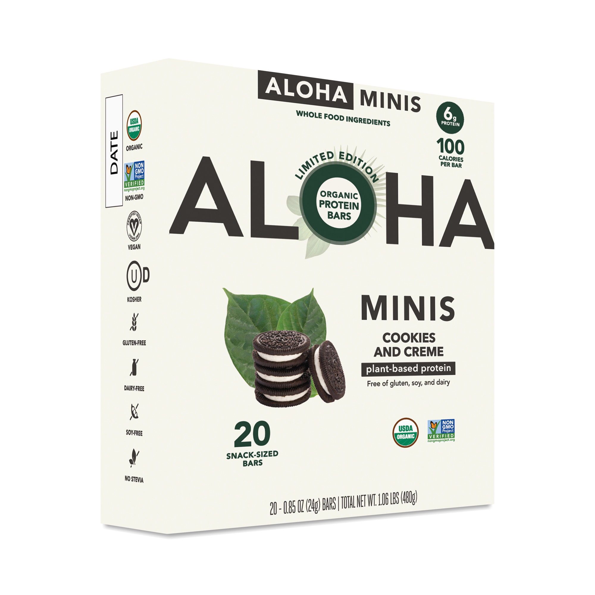Aloha Mini Protein Bar, Cookies and Creme | Thrive Market