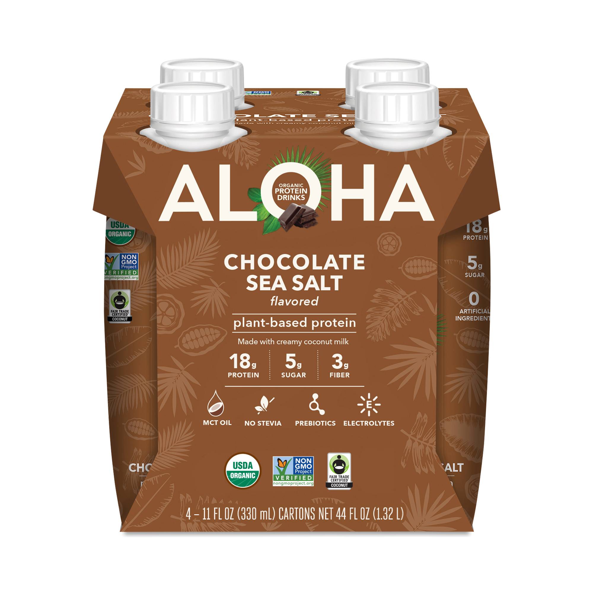 Organic Plant Based Protein Shake, Chocolate Sea Salt