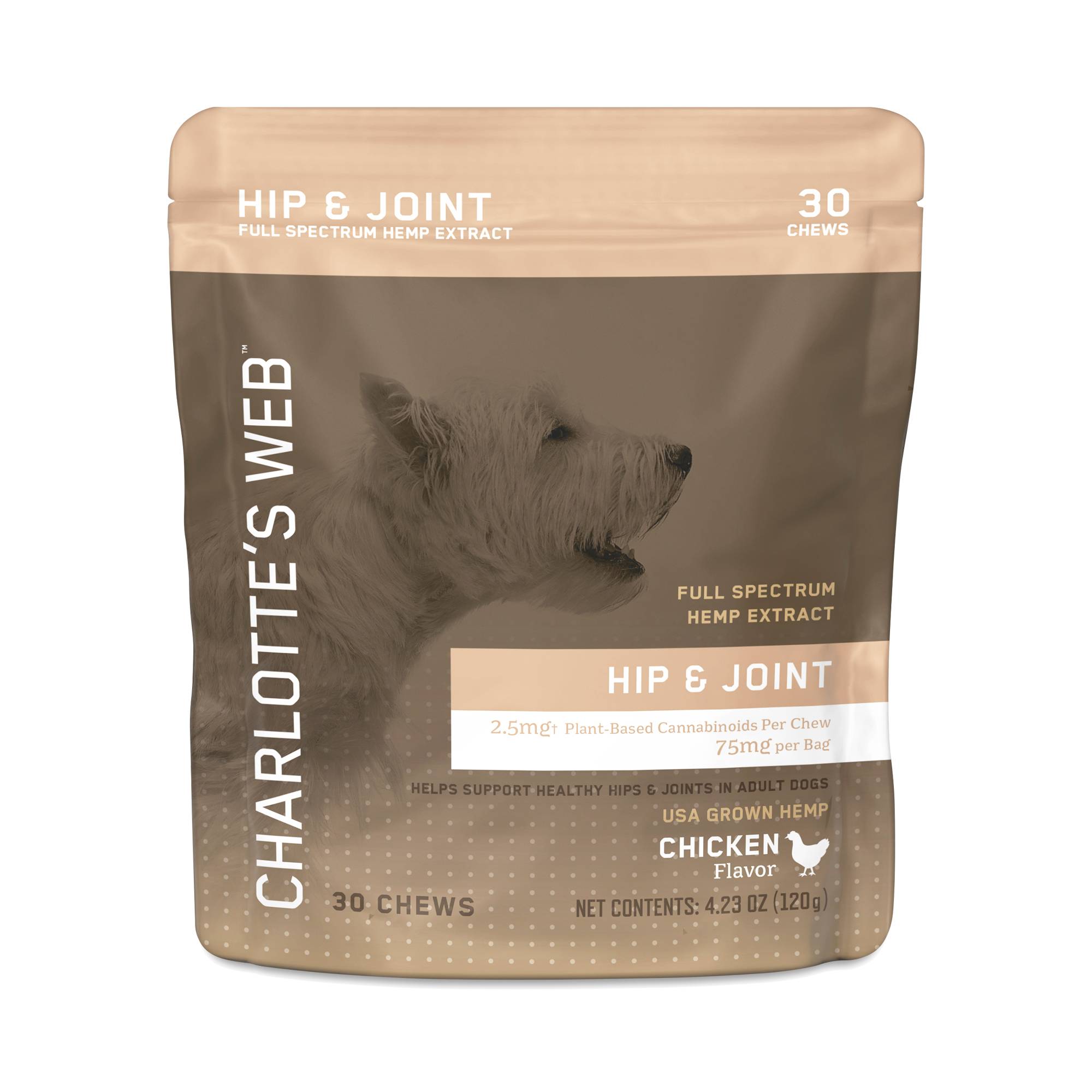 Hip and Joint Chews for Dogs, Chicken Flavor