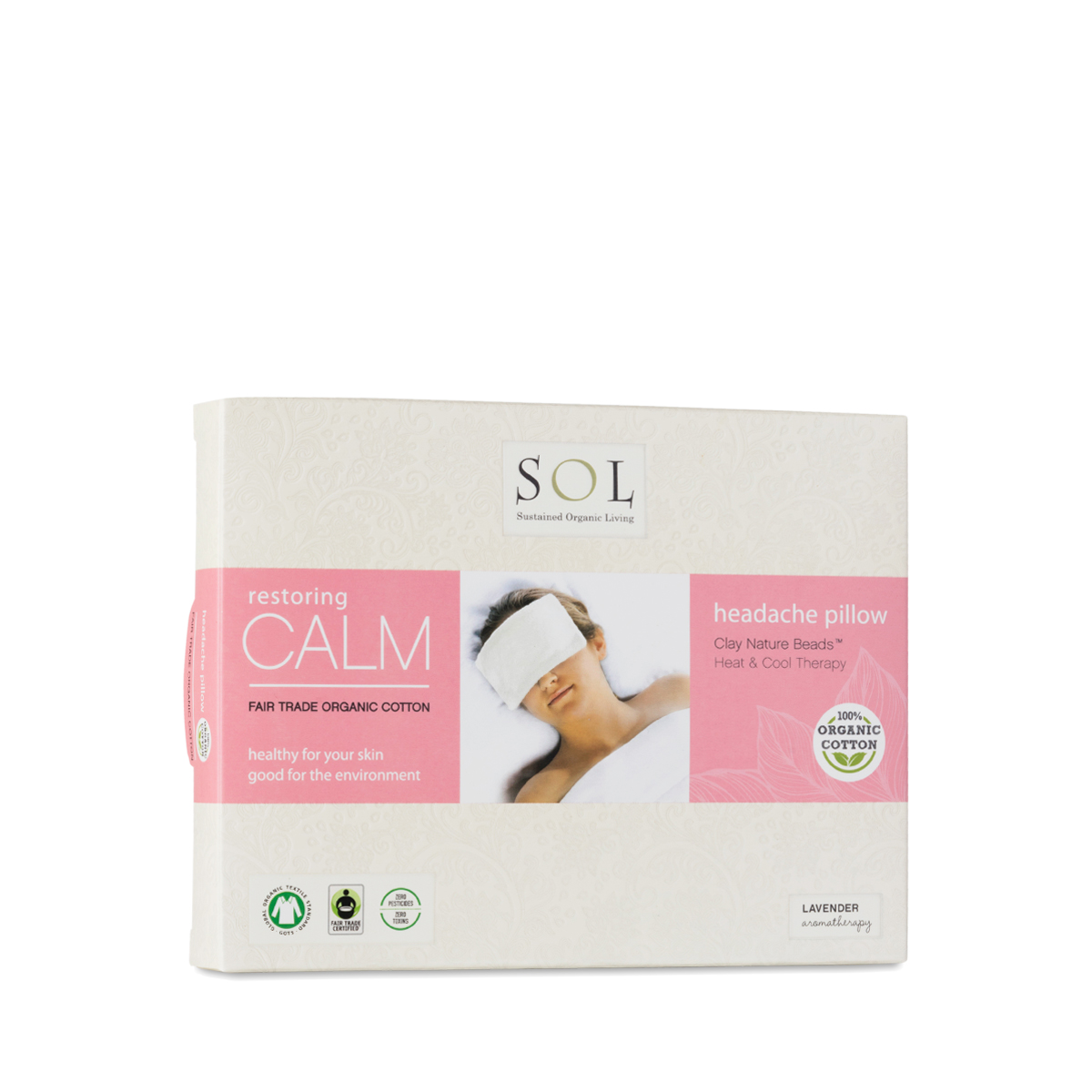 Organic Cotton Headache Pillow by SOL Thrive Market