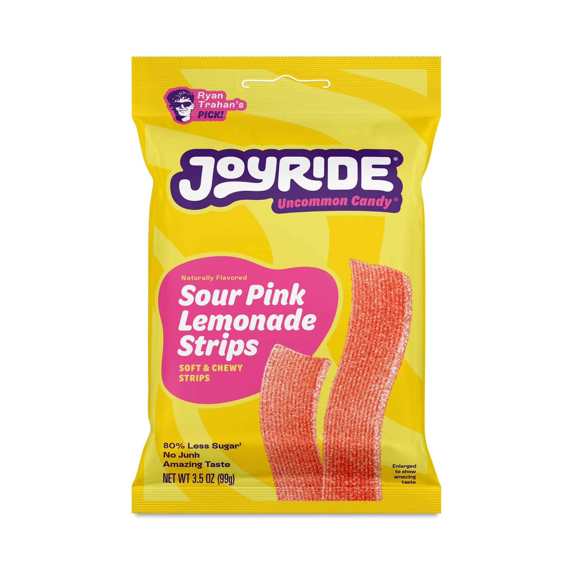 Low Sugar Candy, Sour Pink Lemonade Strips