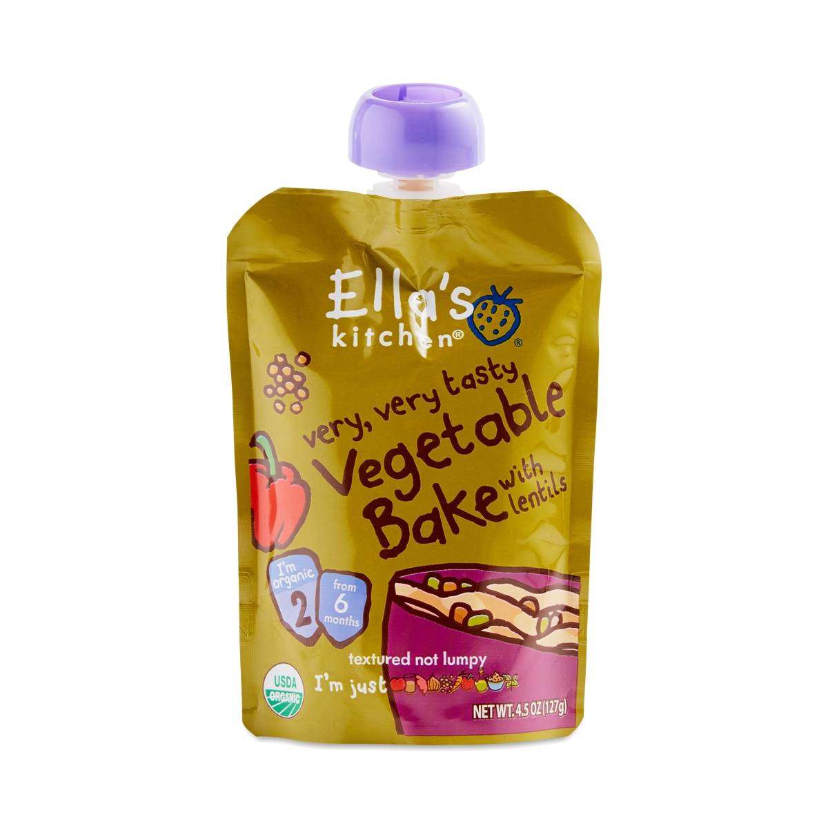 Vegetable Bake Baby Food Pouch by Ella's Kitchen Thrive Market
